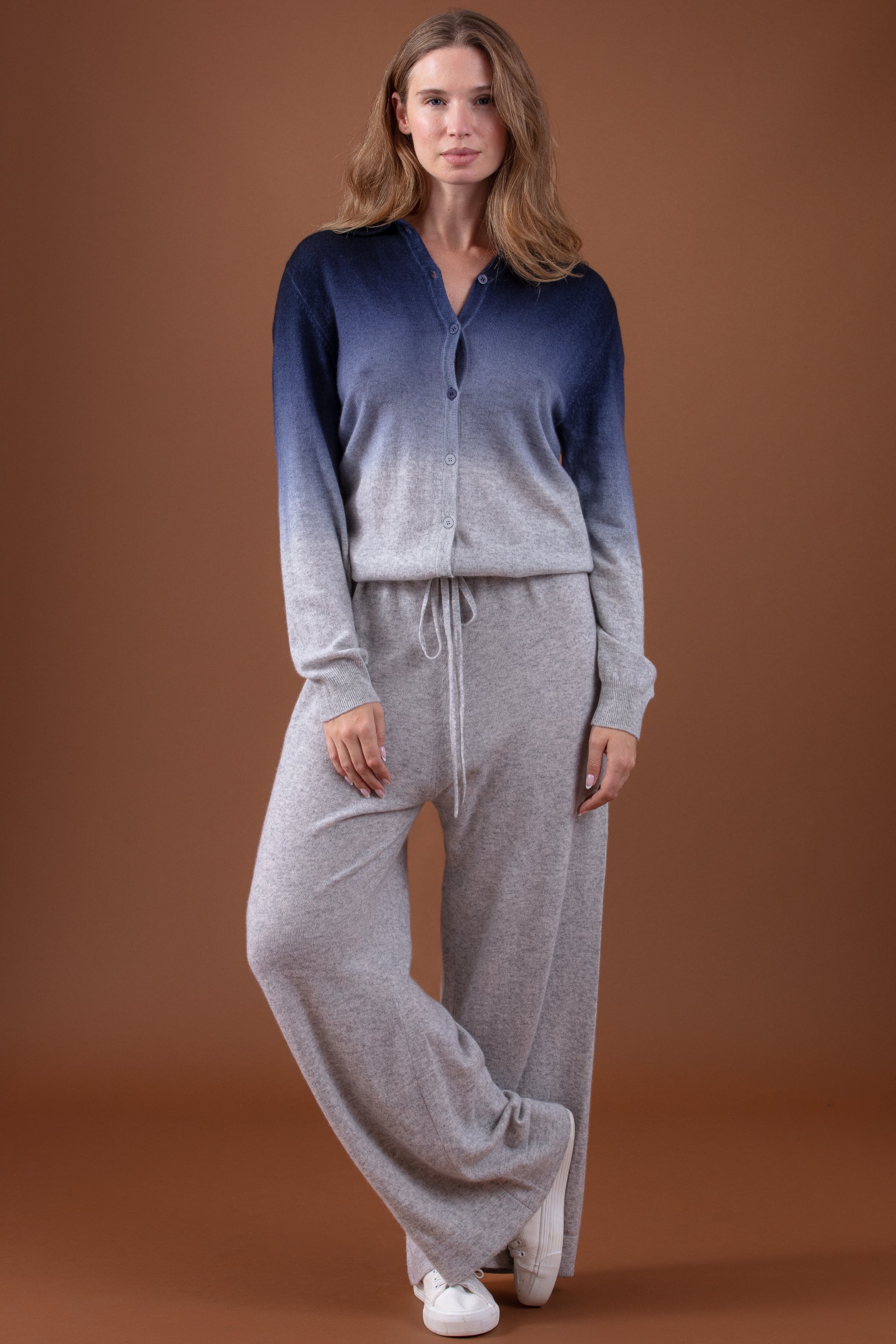 Rialto in kasjmier voor dames - donkerblauw / gemêleerd flanel - Mahogany