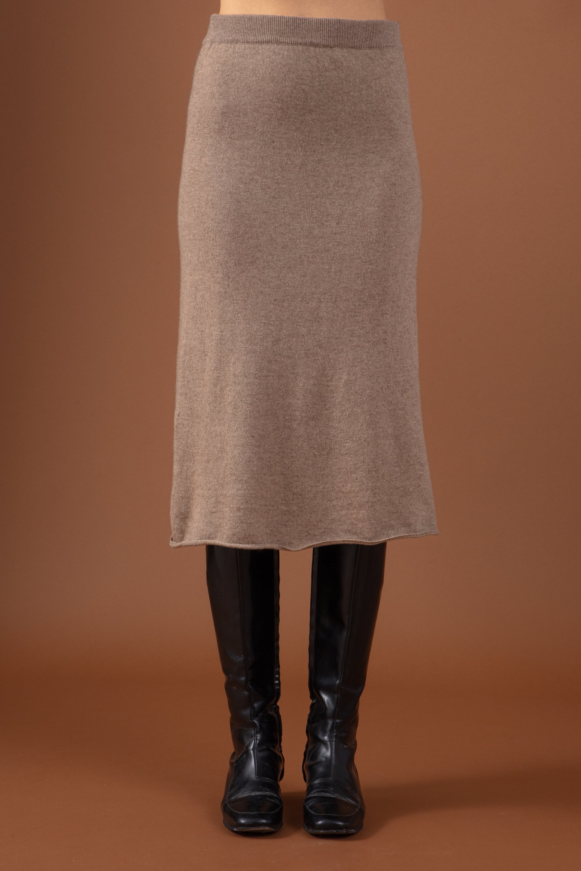 Regina in kasjmier dames - natural brown - Mahogany