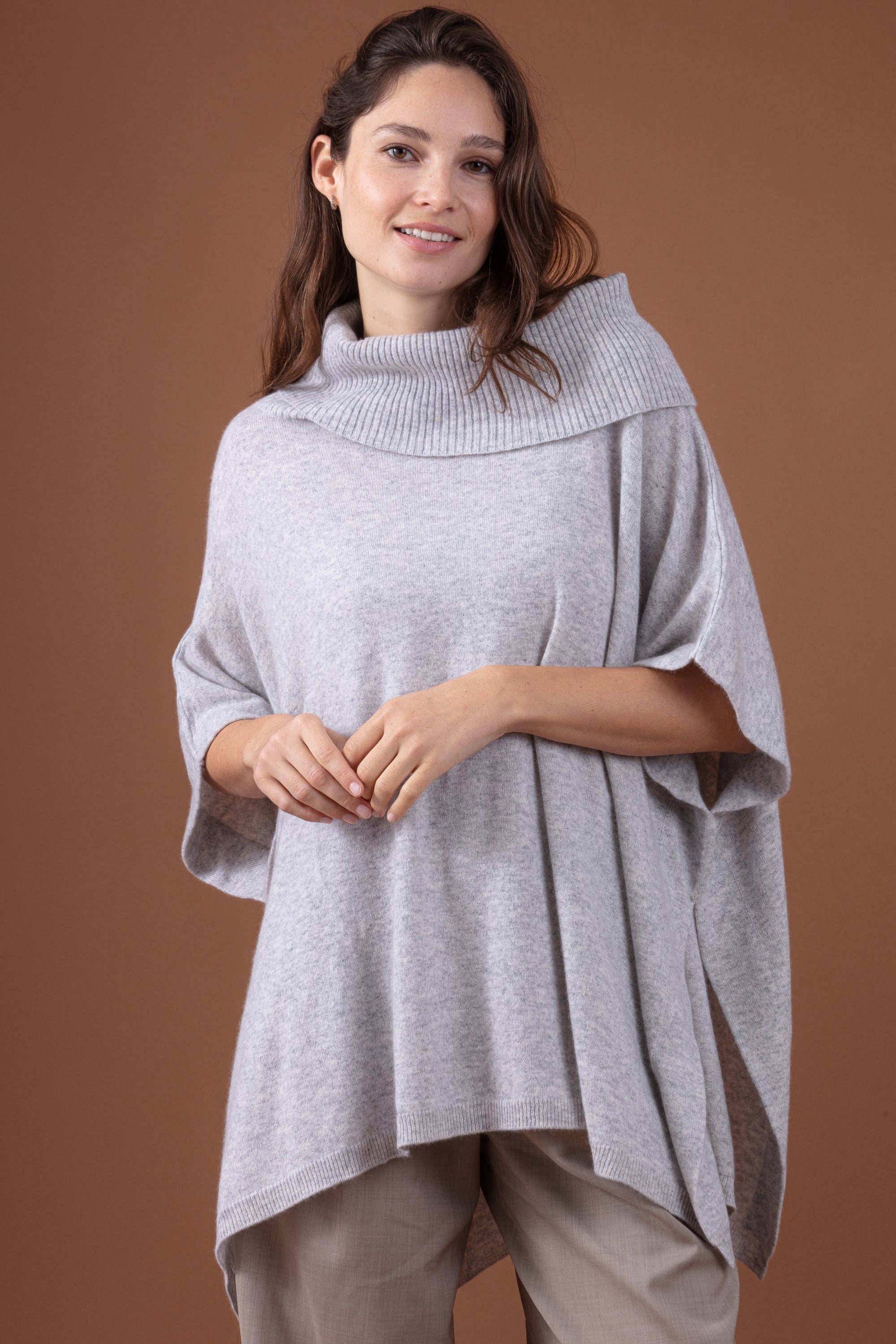 Roma in kasjmier dames - gemêleerd flanel - Mahogany