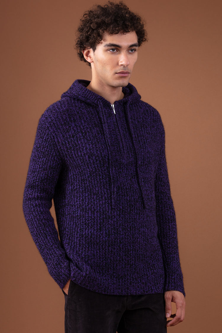 Raizeux in yak heren - zwart / deep purple - Mahogany