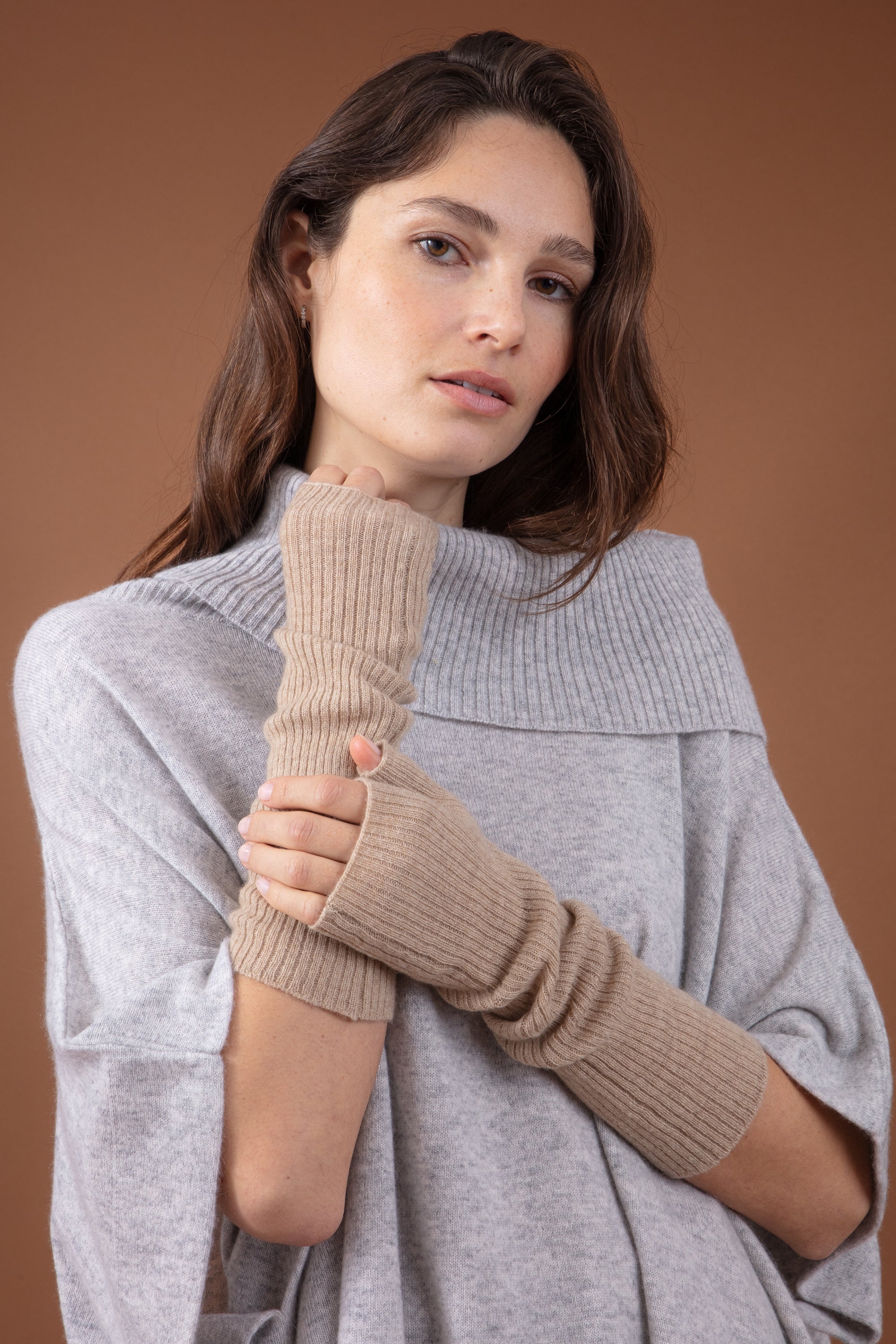 Rain in kasjmier dames - natural brown - Mahogany