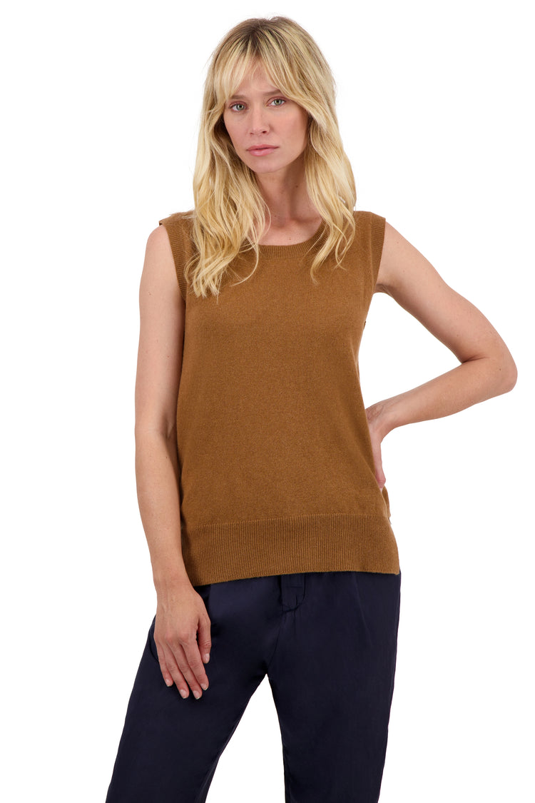 Rati in kasjmier dames - butterscotch - Mahogany