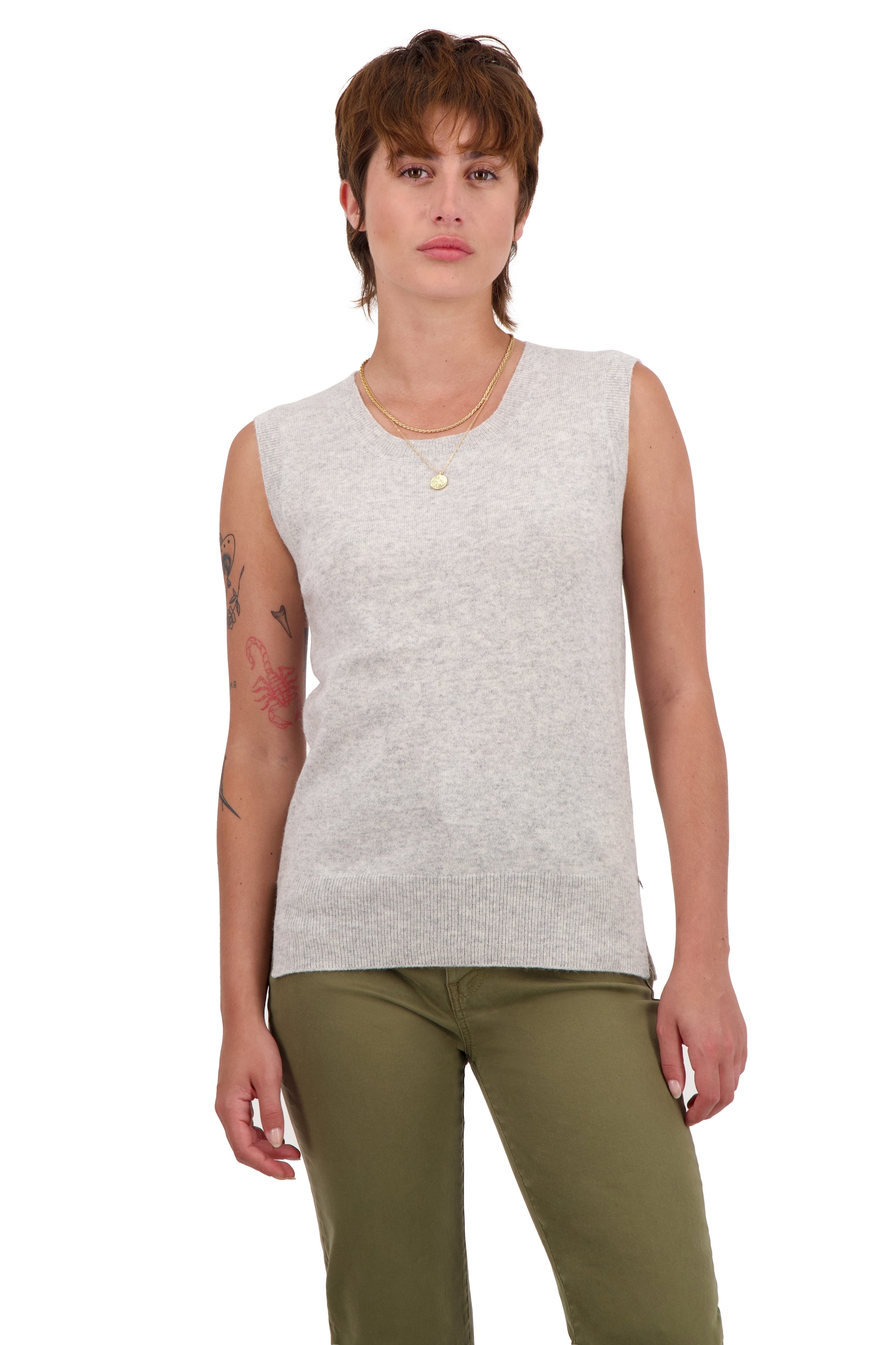 Rati in kasjmier dames - flanelle chiné - Mahogany