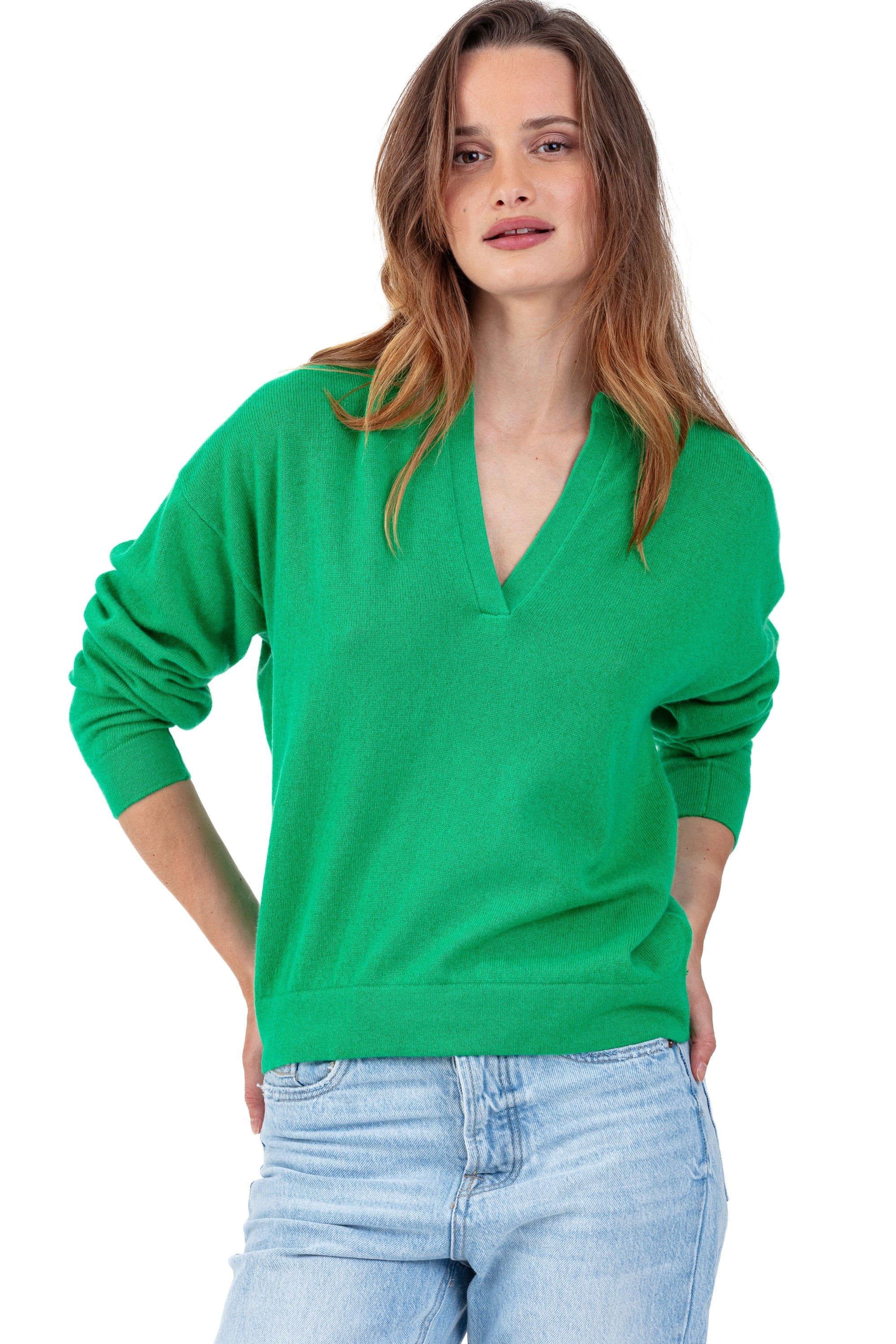 Rellule in kasjmier voor dames - new green - Mahogany