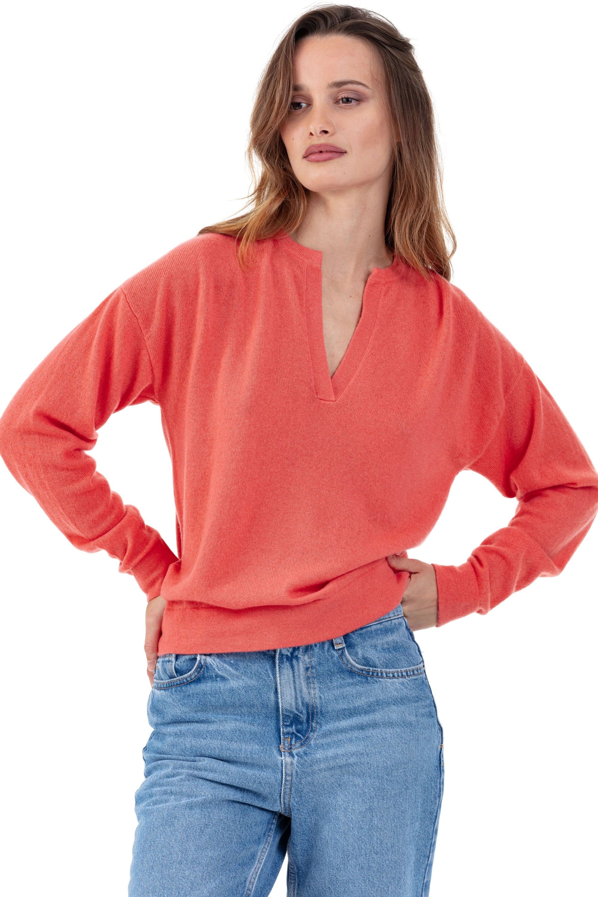 Rellule in kasjmier voor dames - peach - Mahogany