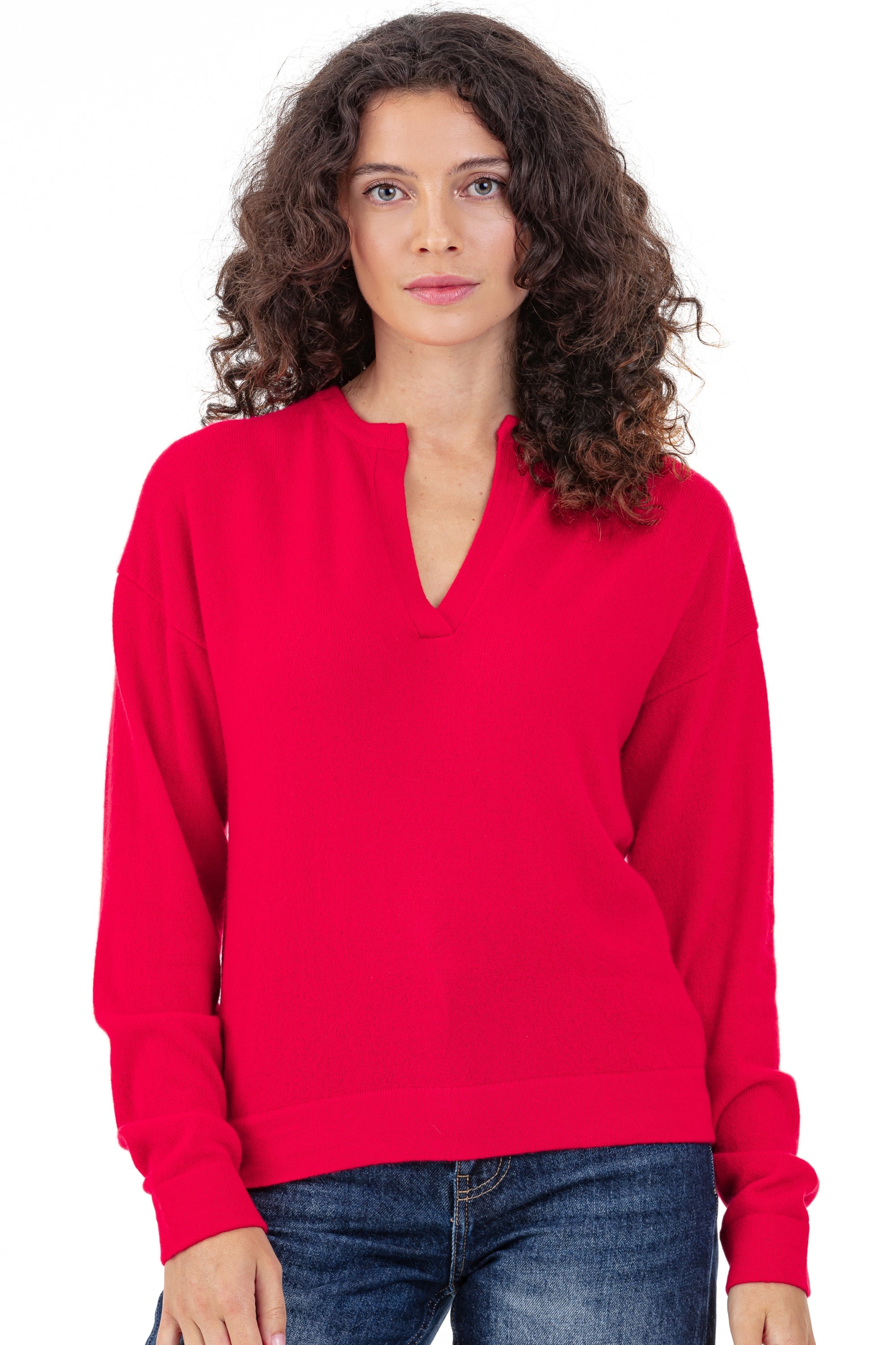 Rellule in kasjmier voor dames - rood - Mahogany