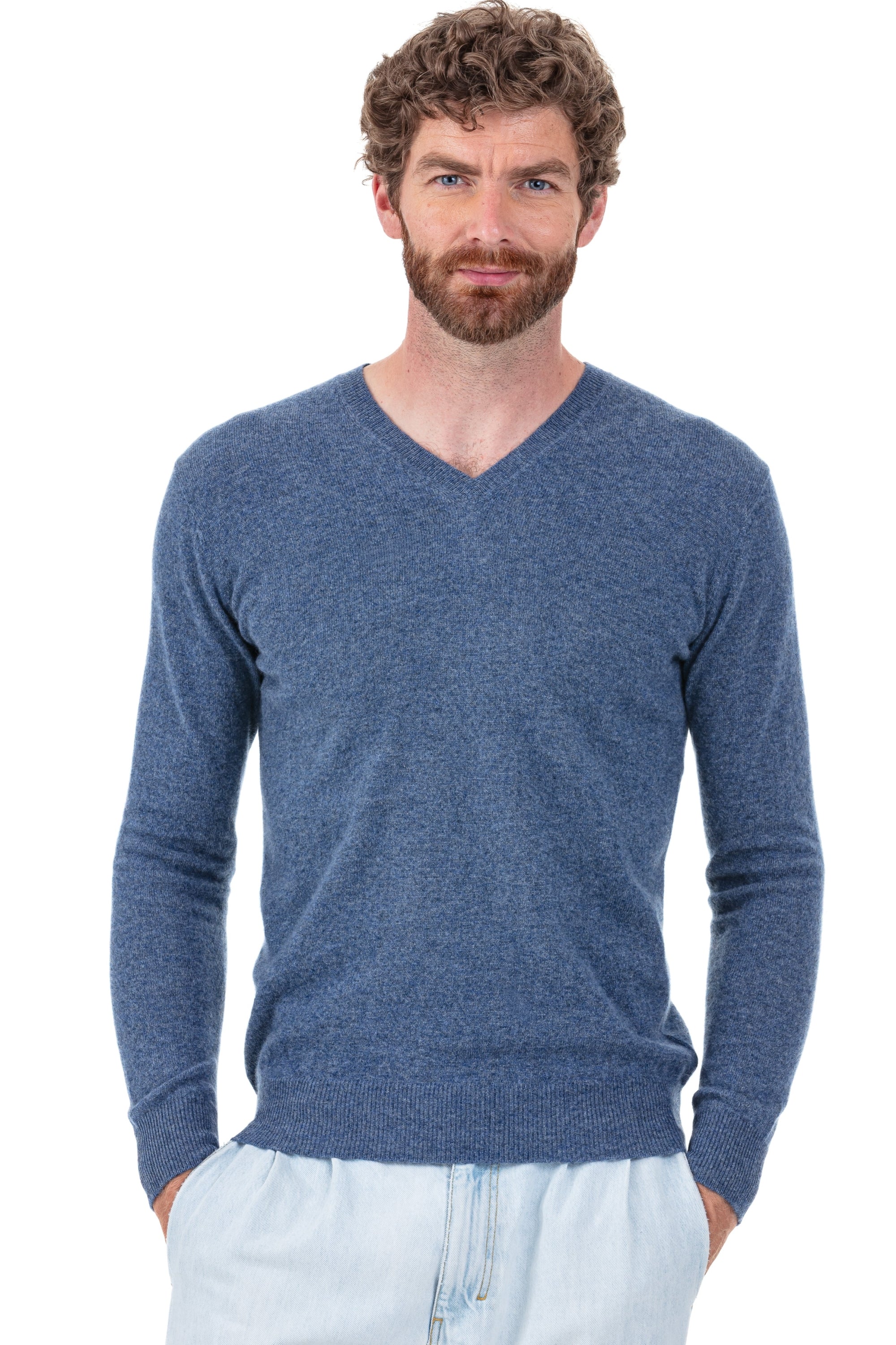 Tor kasjmier trui heren - nordic blue - Mahogany