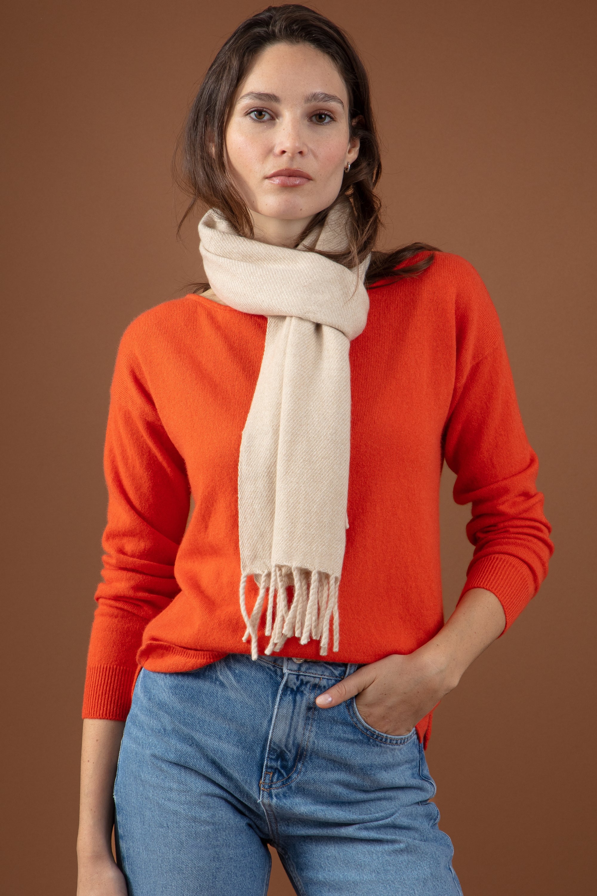 Rêve in gemengd kasjmier - natural beige - Mahogany