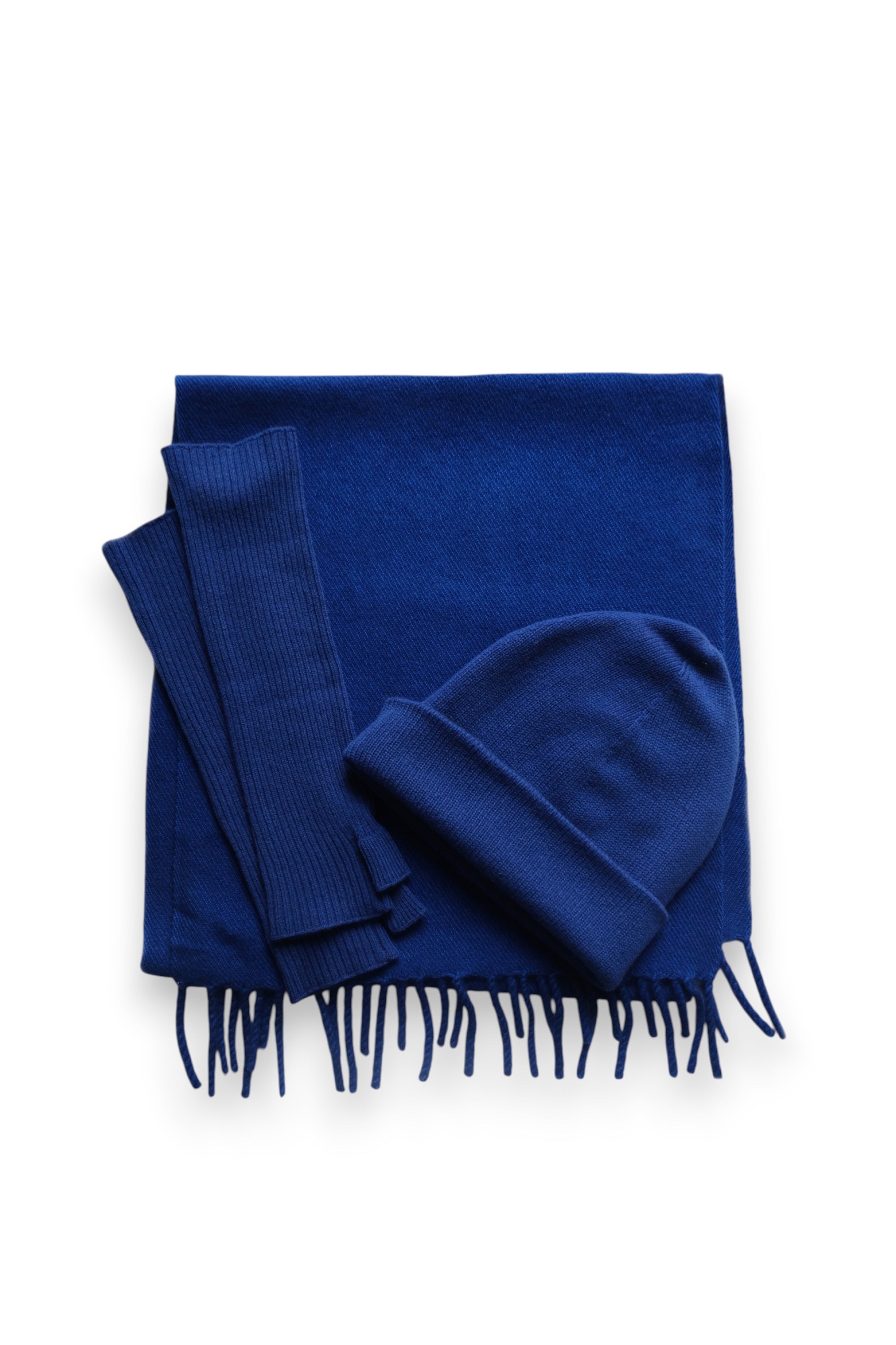 Winter set W in kasjmier voor dames - lapislazuli blauw - Mahogany