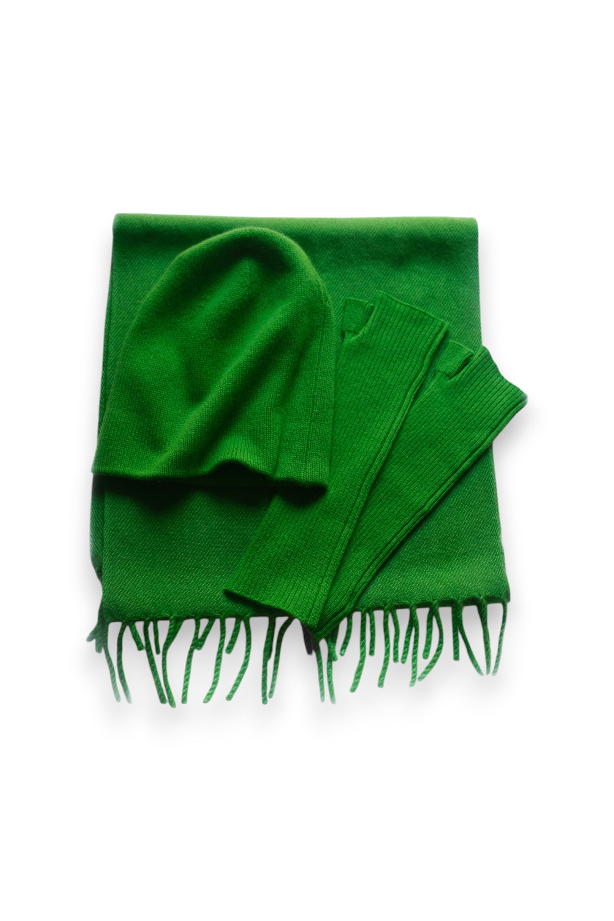 Winter set W in kasjmier voor dames - flash green - Mahogany