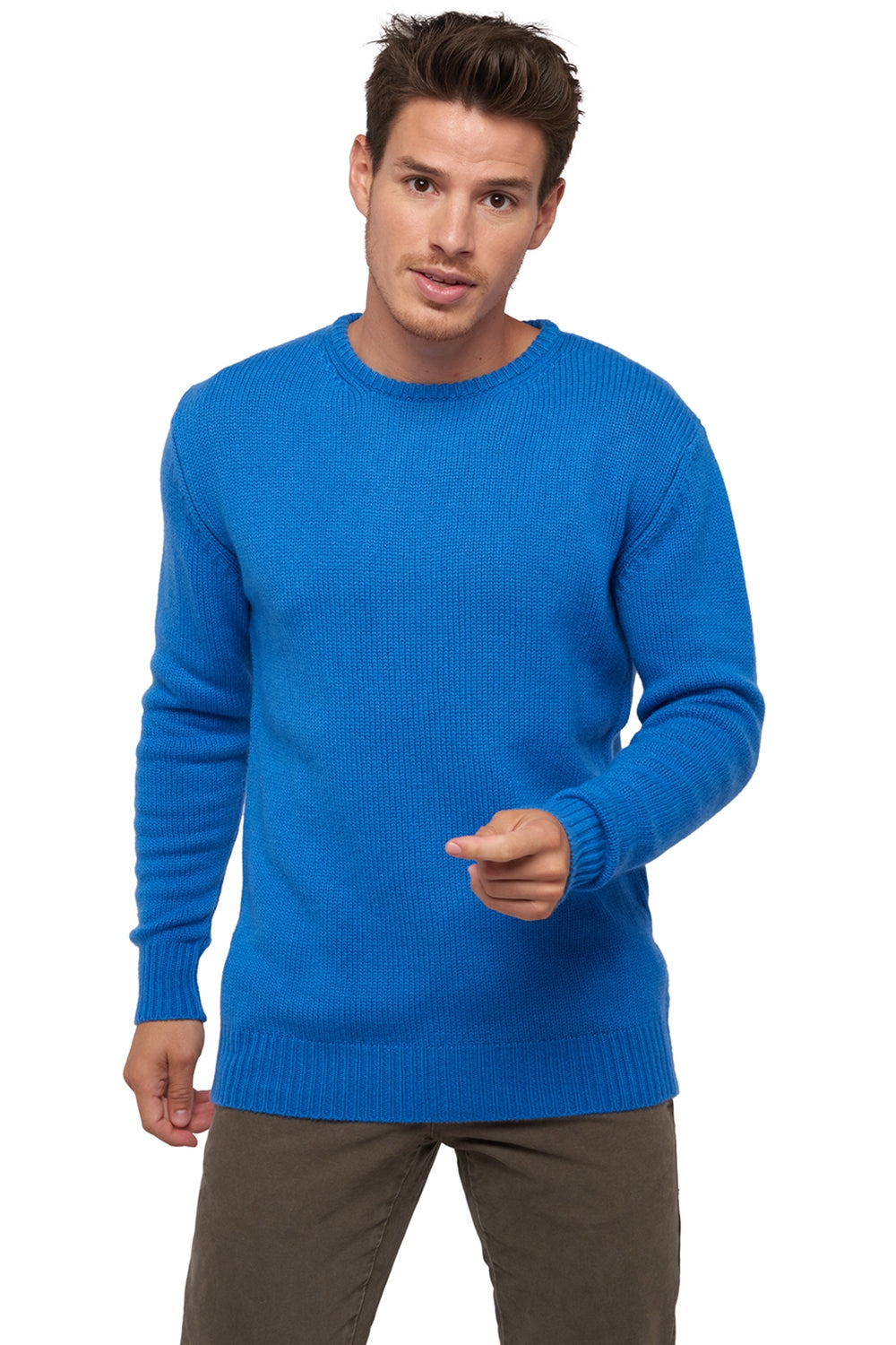 Bilal in kasjmier heren - tetbury blue - Mahogany