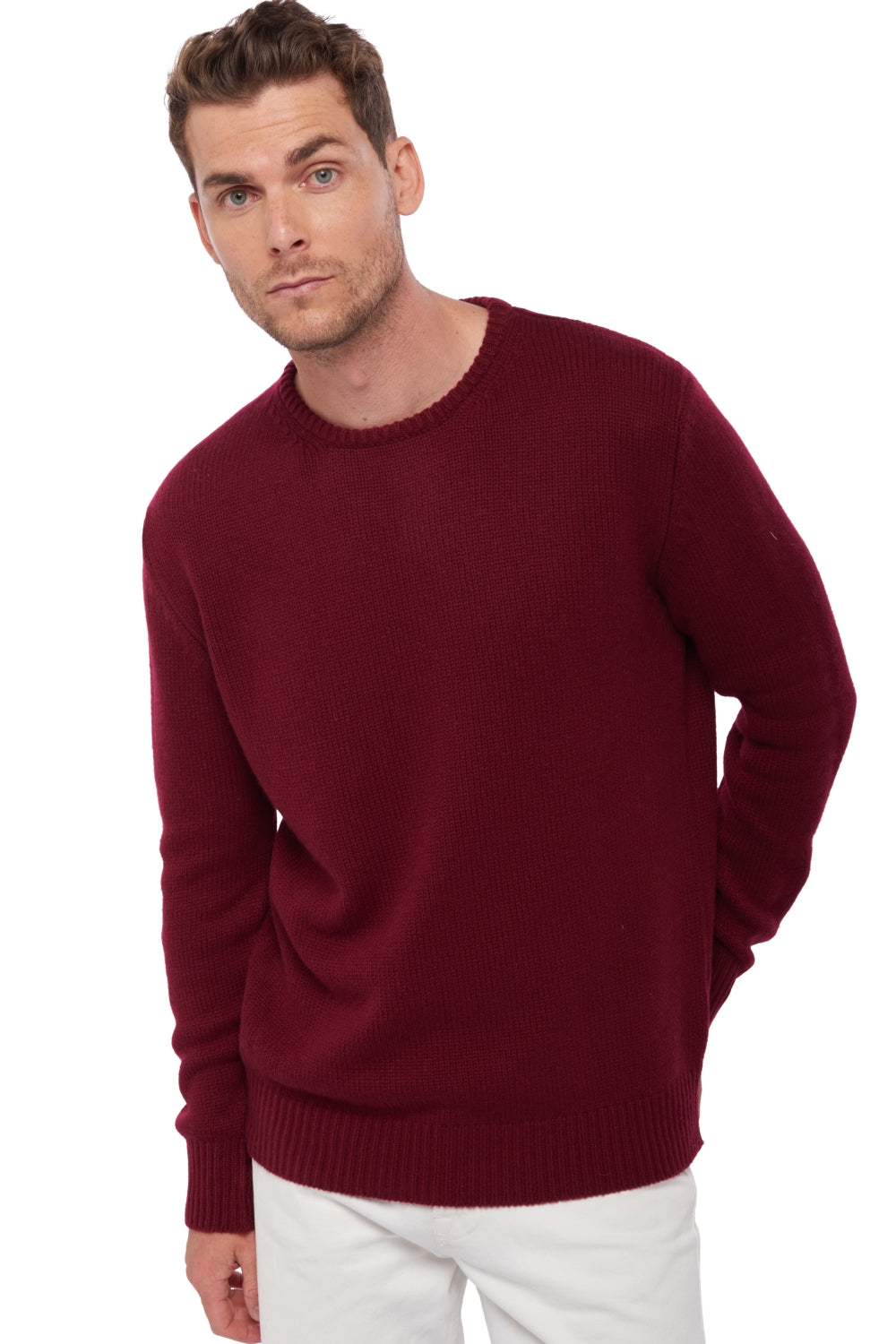 Bilal in kasjmier heren - bordeaux - Mahogany