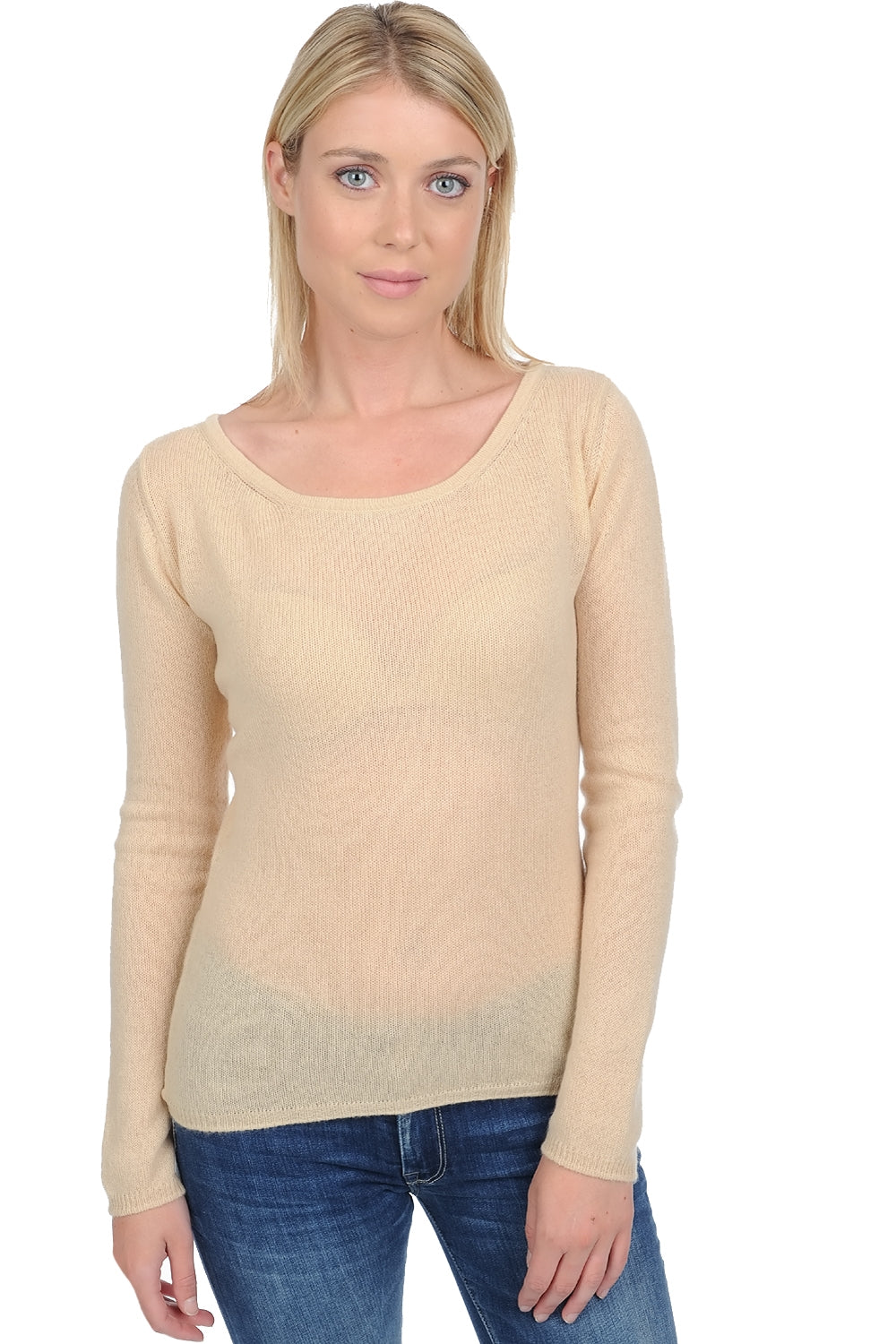 Caleen in kasjmier dames - honey - Mahogany