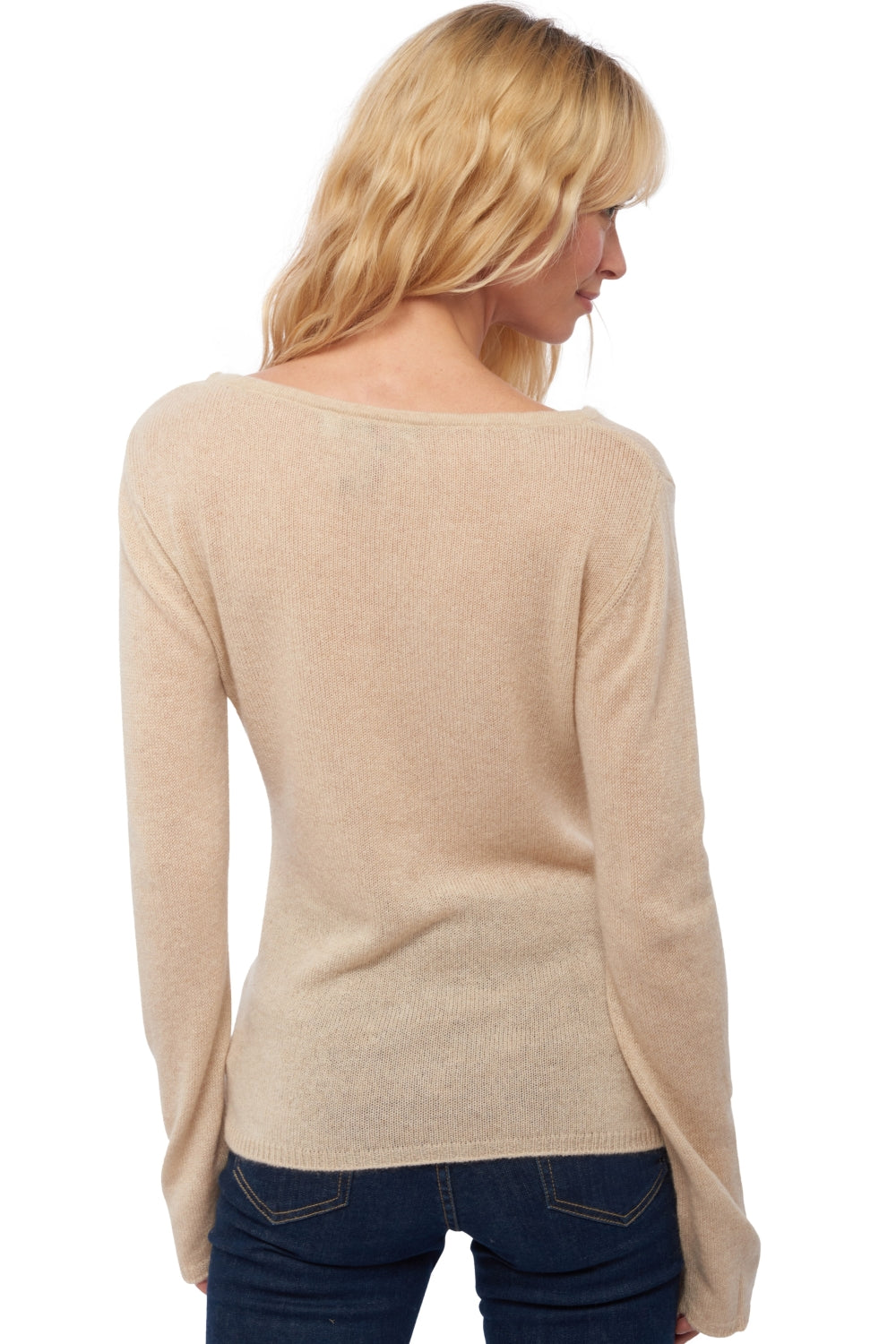 Caleen kasjmier dames - Aanzicht 2 - natural beige - Mahogany