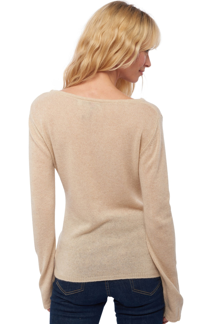 Caleen kasjmier dames - Aanzicht 2 - natural beige - Mahogany