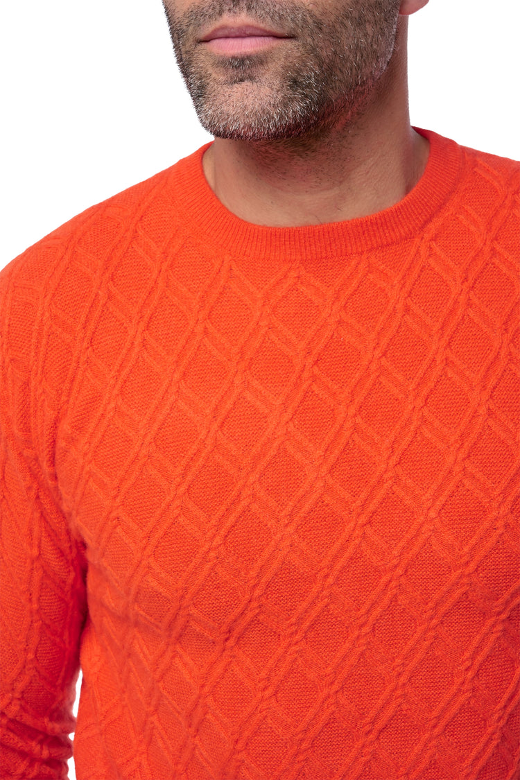 Danemark kasjmier herentrui - Weergave 2 - bloody orange - Mahogany