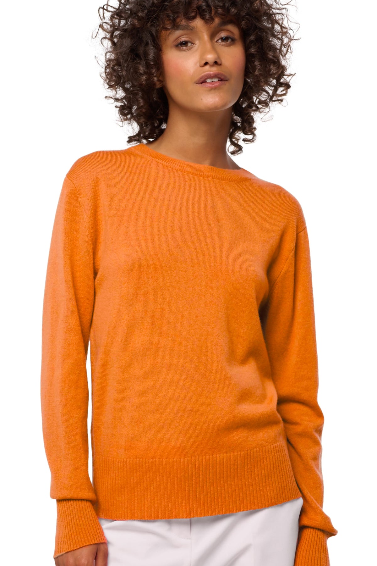 Daria kasjmier damestrui - oranje - Mahogany