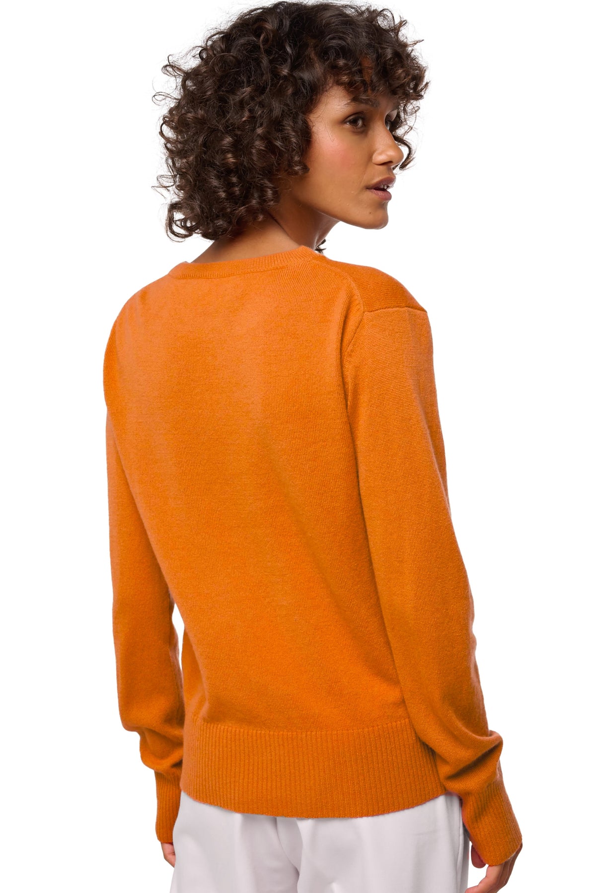 Daria in kasjmier dames - Aanzicht 2 - orange - Mahogany