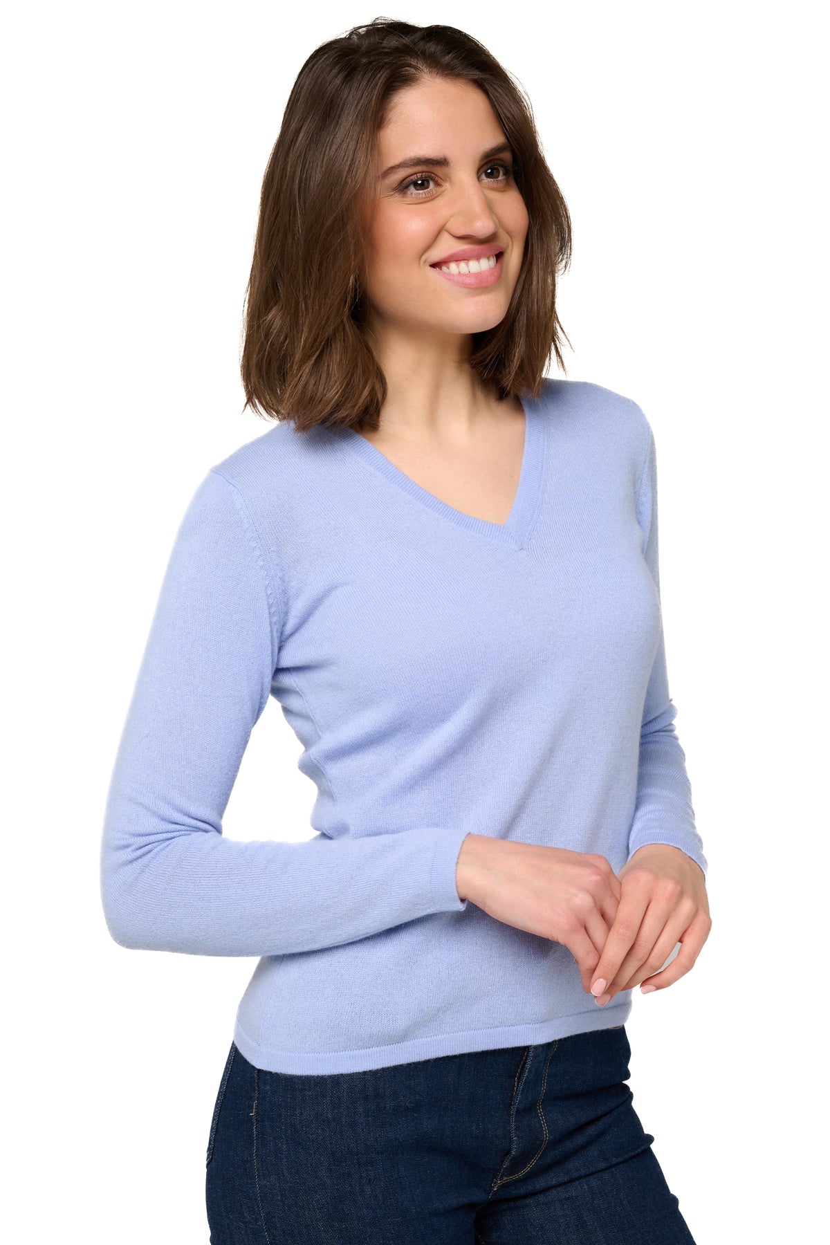 Emma in kasjmier dames - hemelsblauw - Mahogany