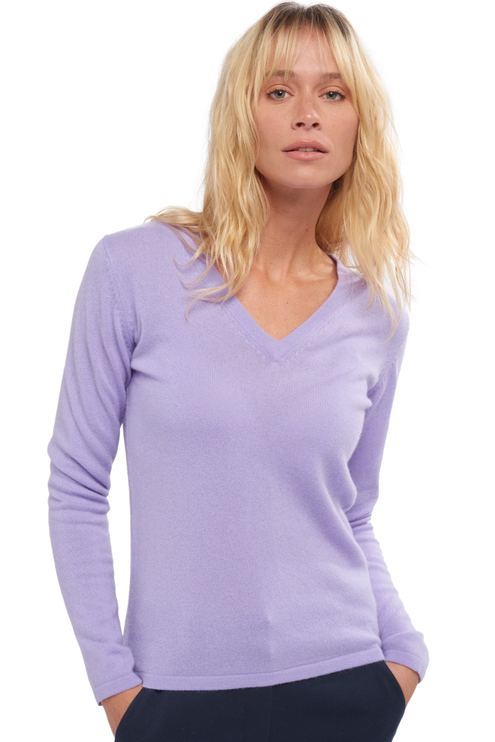 Emma in kasjmier dames - zonnige lavendel - Mahogany