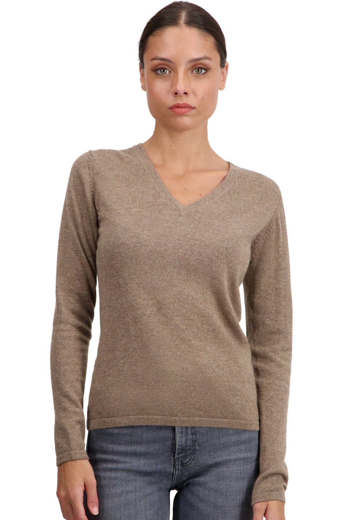 Emma in kasjmier dames - natural terra - Mahogany