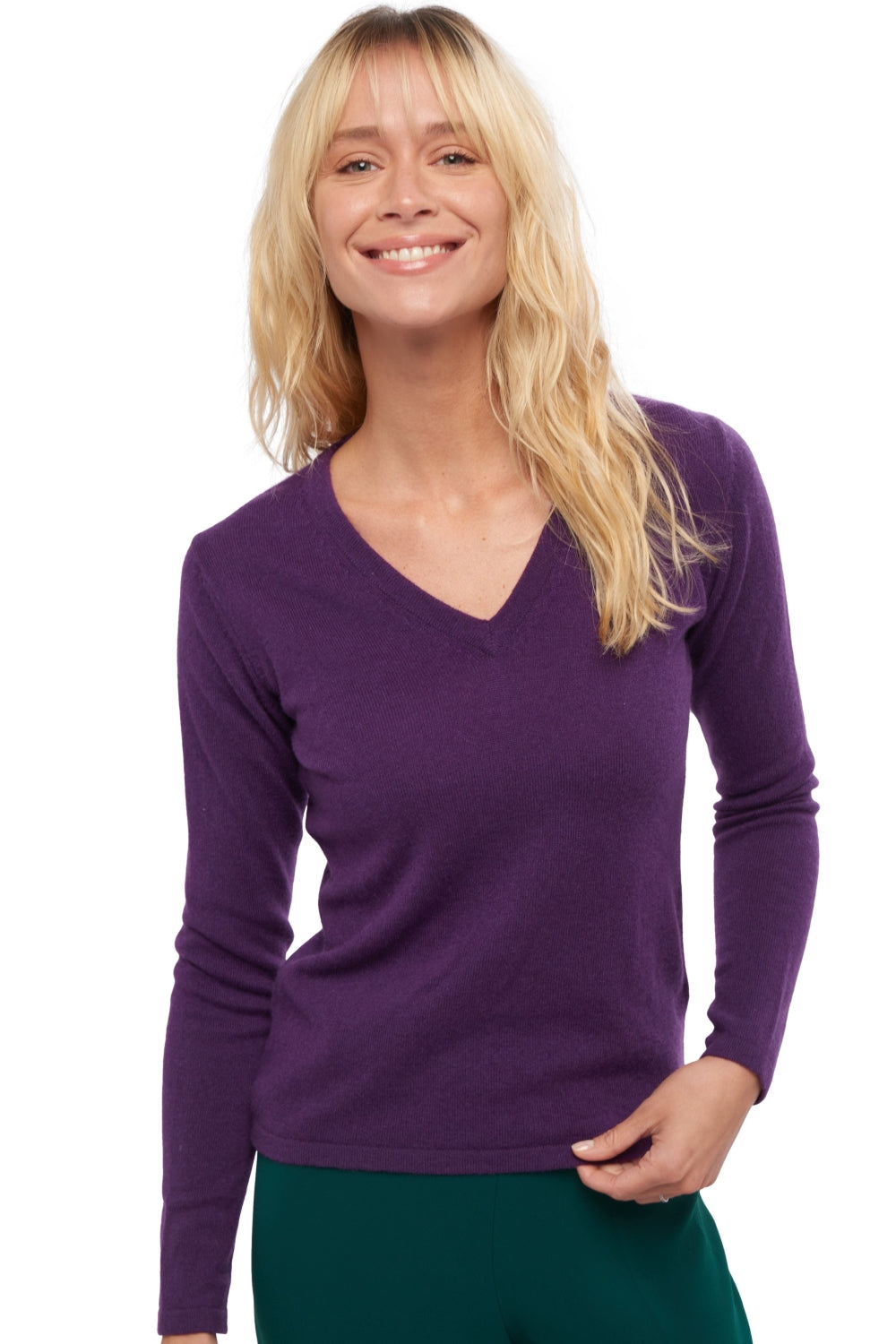 Emma in kasjmier dames - levendig violet - Mahogany