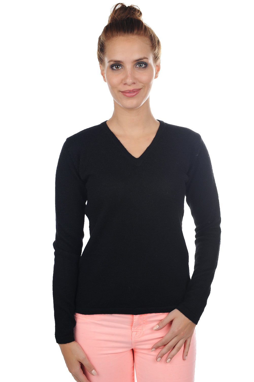 Emma-Alpaga in baby alpaca dames - zwart - Mahogany