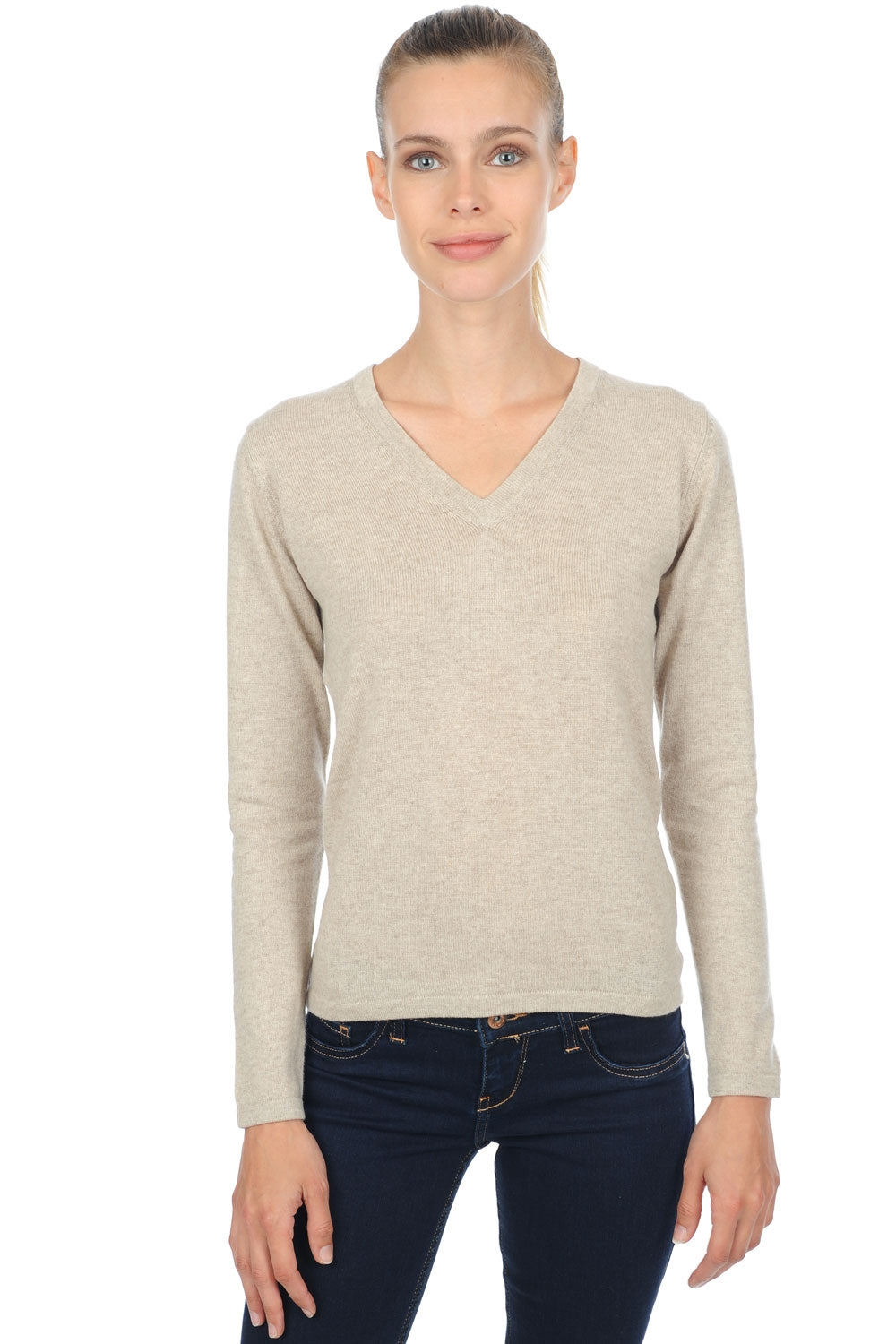 Emma Premium in kasjmier dames - pema natural - Mahogany