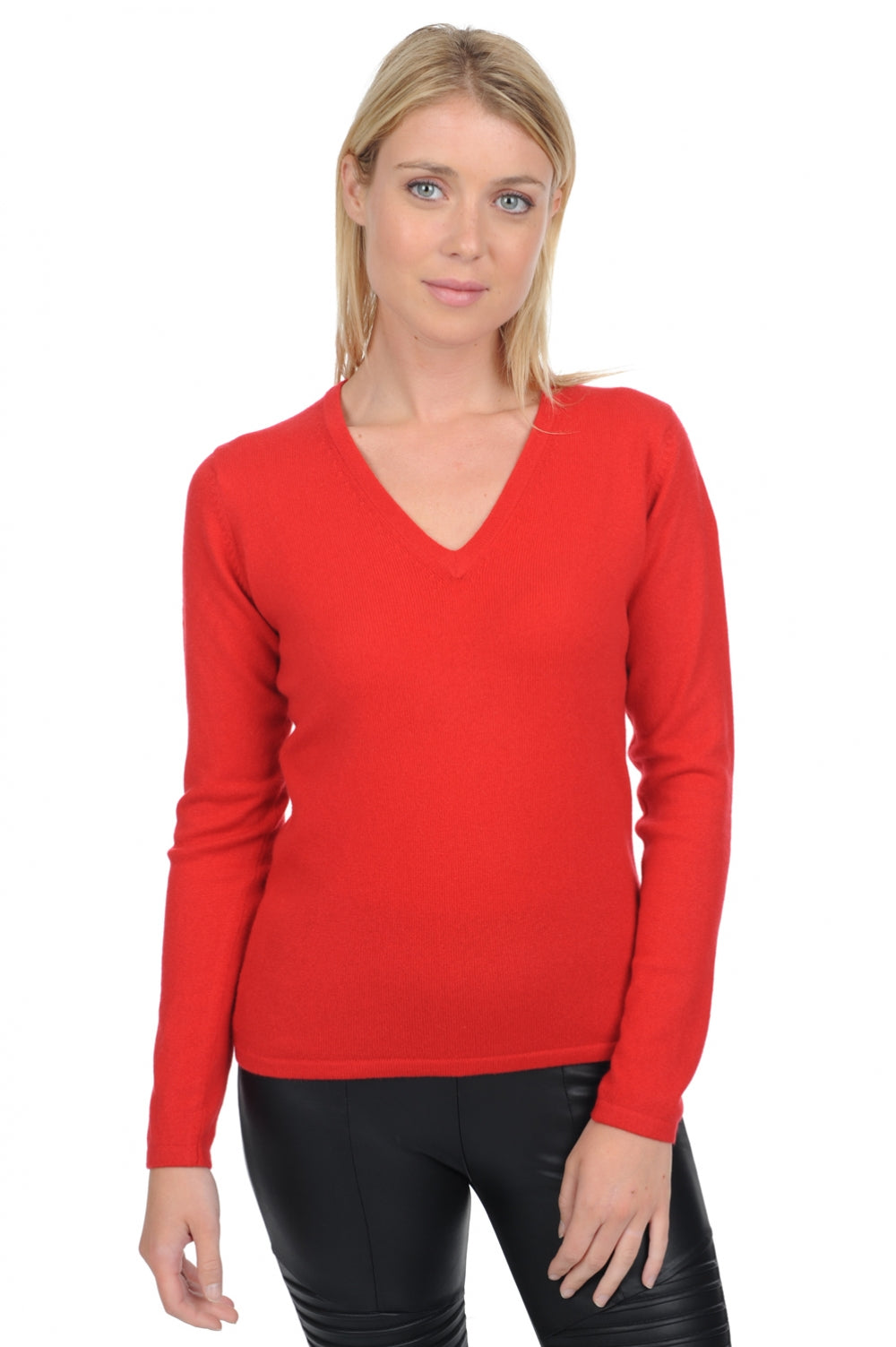 Emma Premium in kasjmier dames - rood - Mahogany