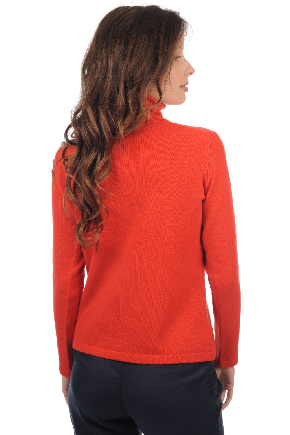 Fanelle in yak dames - Aanzicht 1 - grenadine - Mahogany