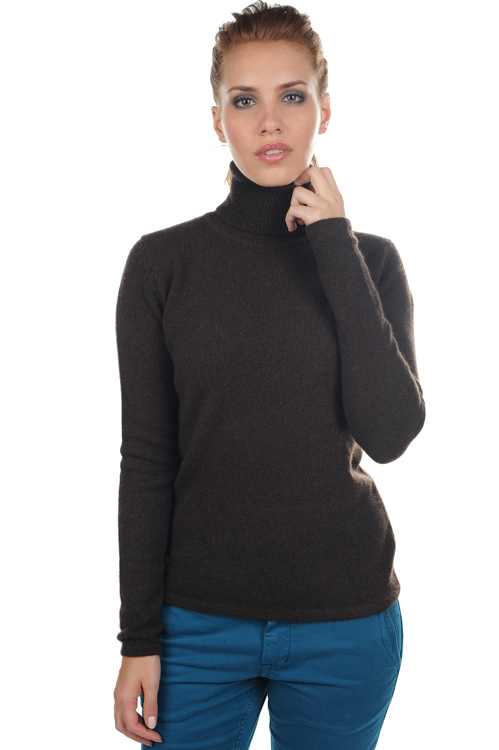 Fanelle in yak dames - naturel bruin - Mahogany