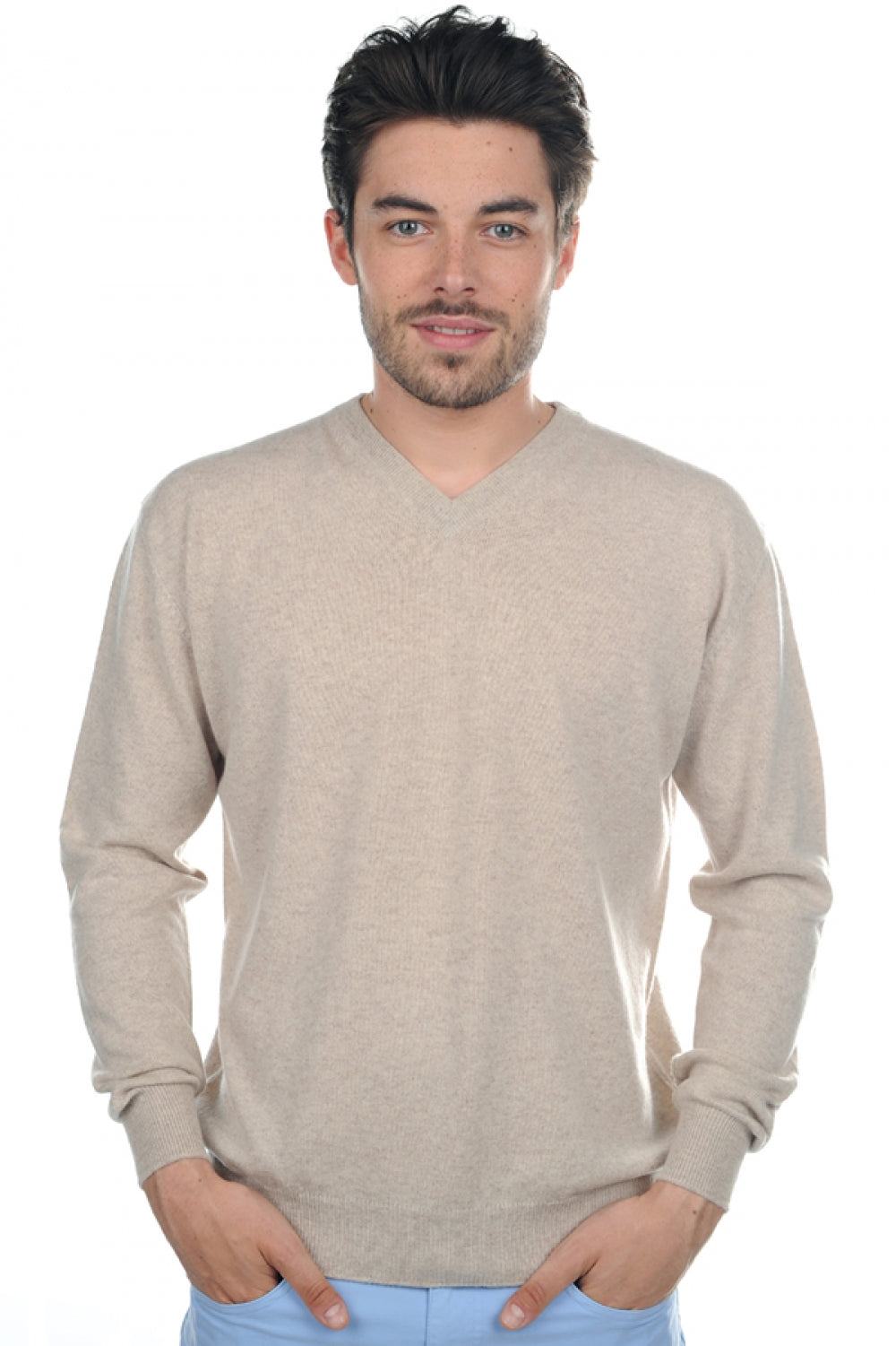 Gaspard in kasjmier heren - natural beige - Mahogany