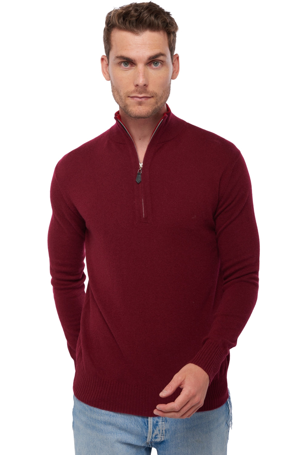 Henri in kasjmier heren - bordeaux / fluweel rood - Mahogany