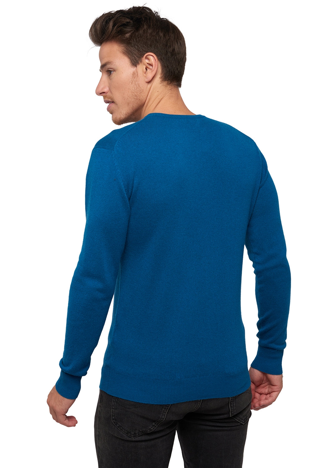 Keaton in kasjmier heren - Weergave 1 - bleu canard - Mahogany