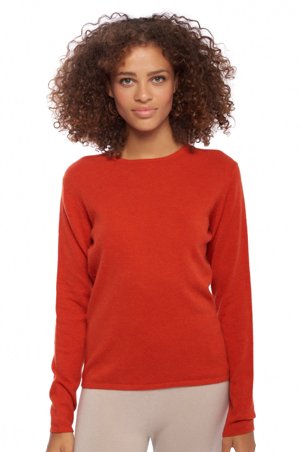 Line kasjmier damestrui - paprika - Mahogany