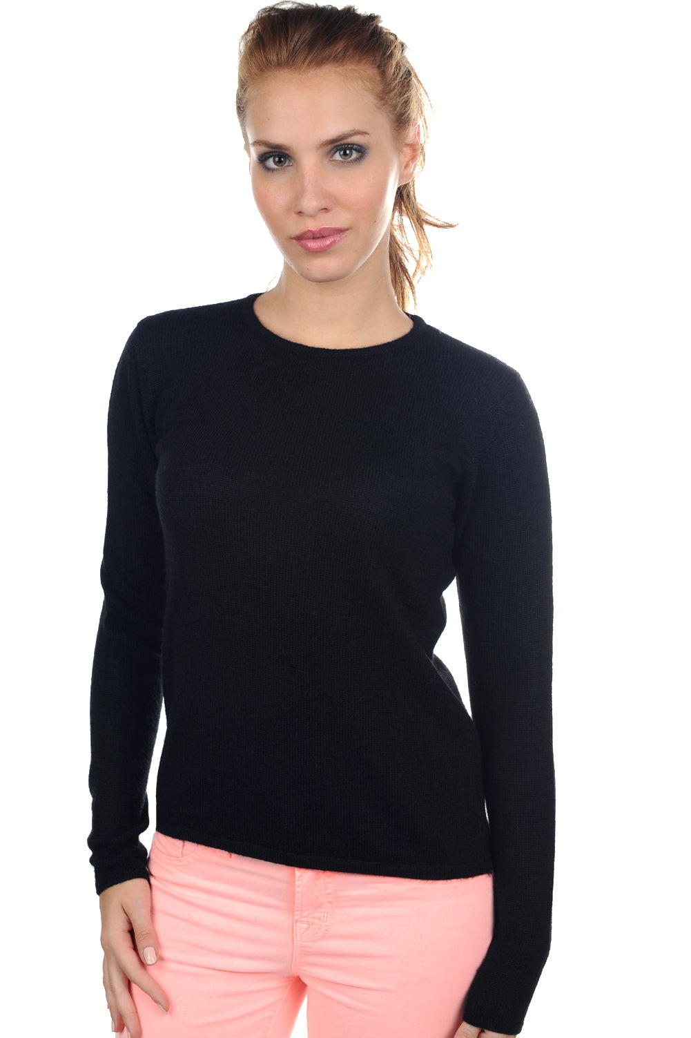 Line-Alpaga in baby alpaca dames - zwart - Mahogany