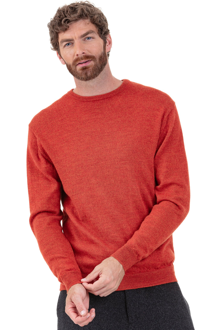 Nestor-Alpaga in baby alpaca heren - pumpkin - Mahogany