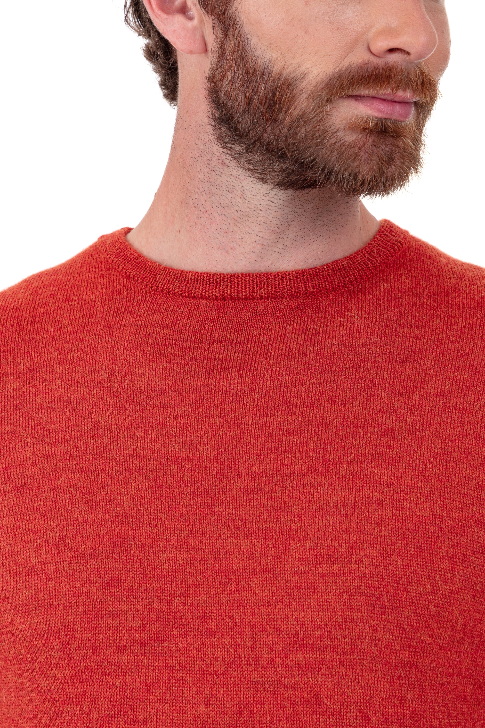 Nestor-Alpaga in baby alpaca voor heren - Aanzicht 3 - pumpkin - Mahogany