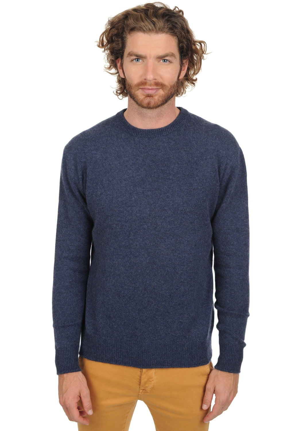 Nestor 4F kasjmier trui heren - indigo - Mahogany