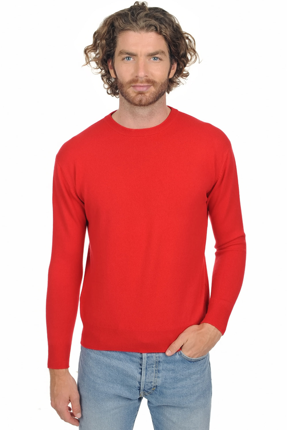 Nestor Premium in kasjmier heren - rood - Mahogany