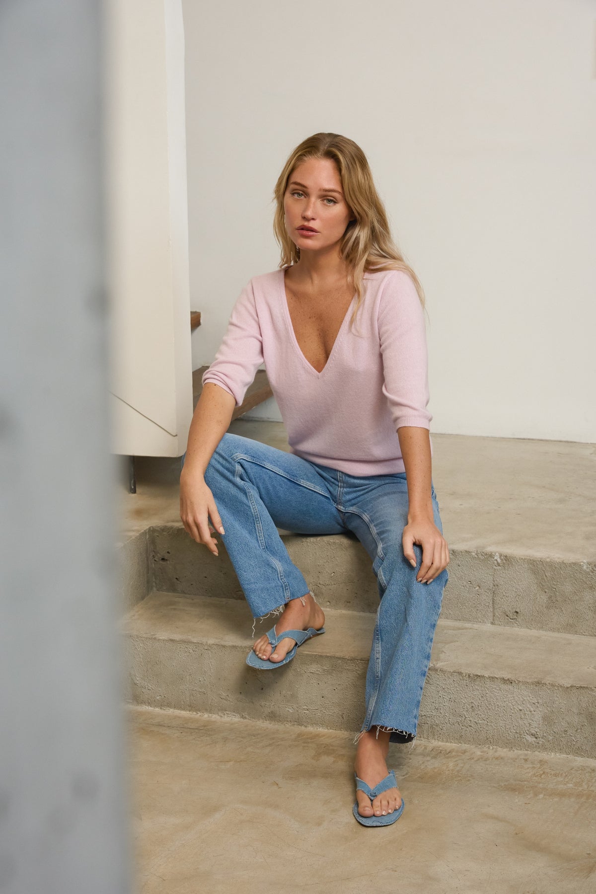 Odessa in kasjmier dames - Aanzicht 1 - pale purple - Mahogany