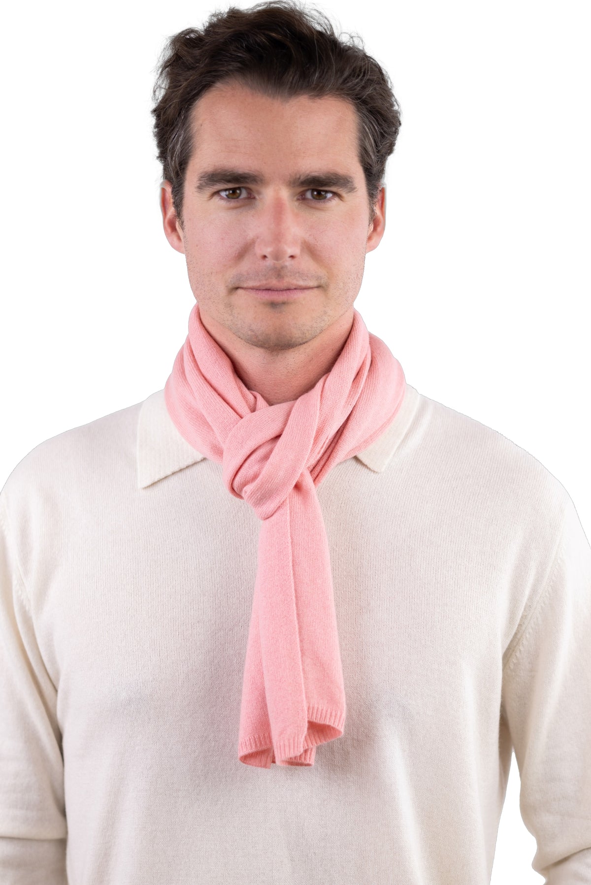 Ozone in gemengd kasjmier - tea rose - Mahogany
