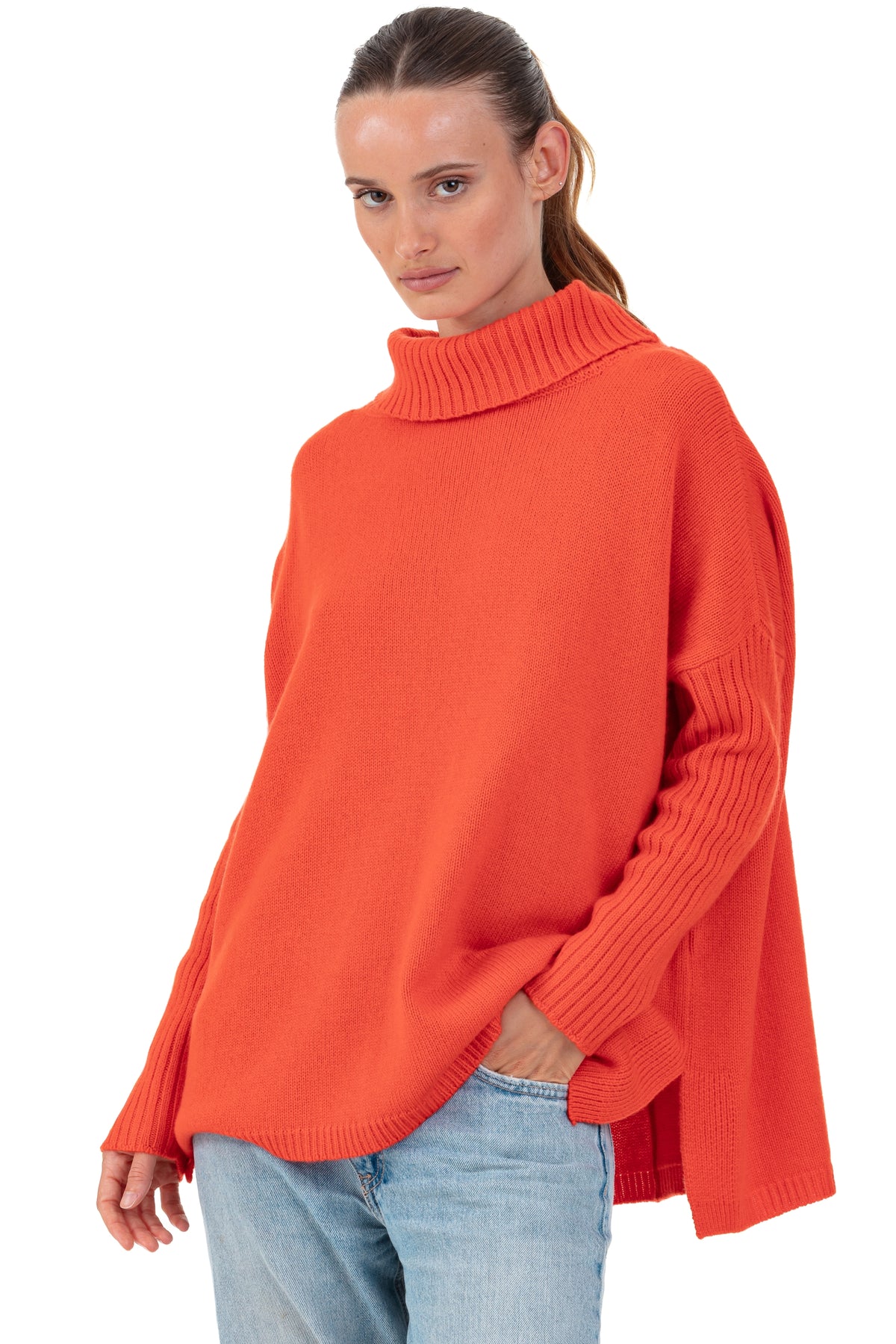 Paprikae kasjmier trui dames - bloody orange - Mahogany
