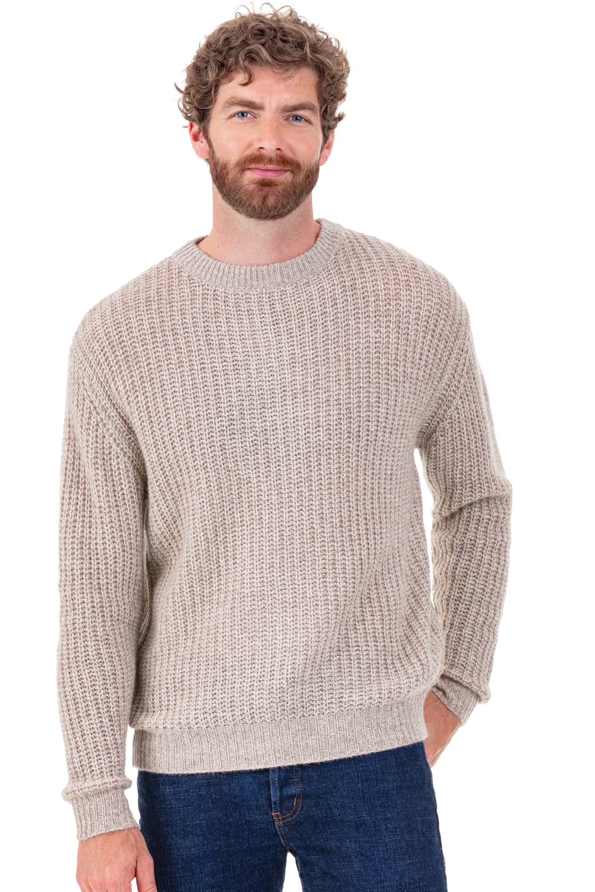 Paulin in kasjmier heren - natural brown / natural écru - Mahogany