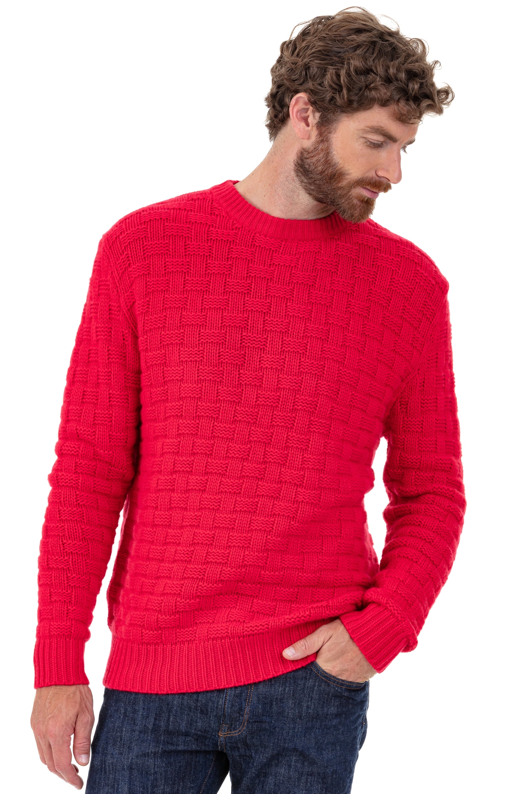 Pedro en cachemire homme - Vue 1 - rouge velours - Mahogany