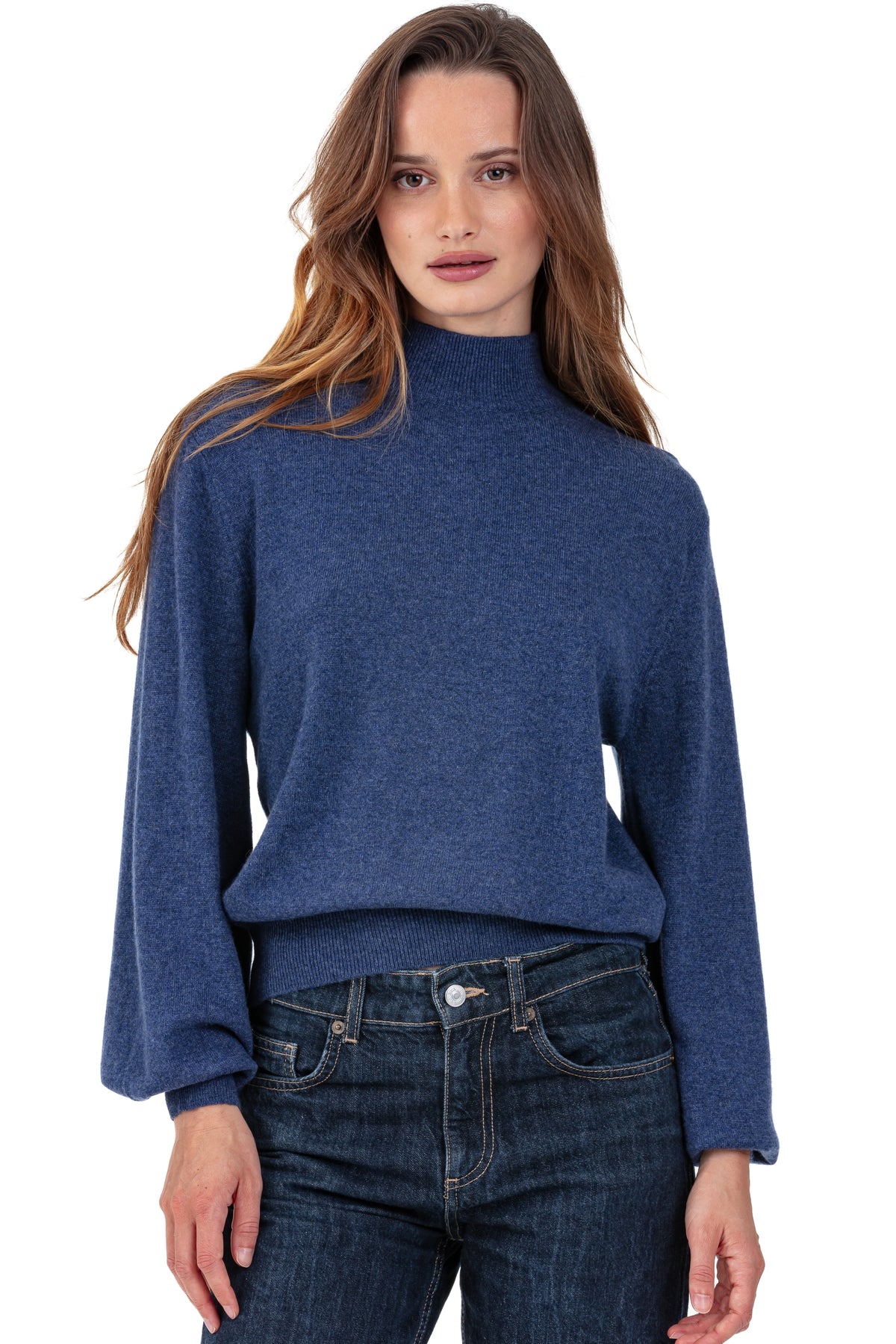 Pia in kasjmier dames - indigo - Mahogany