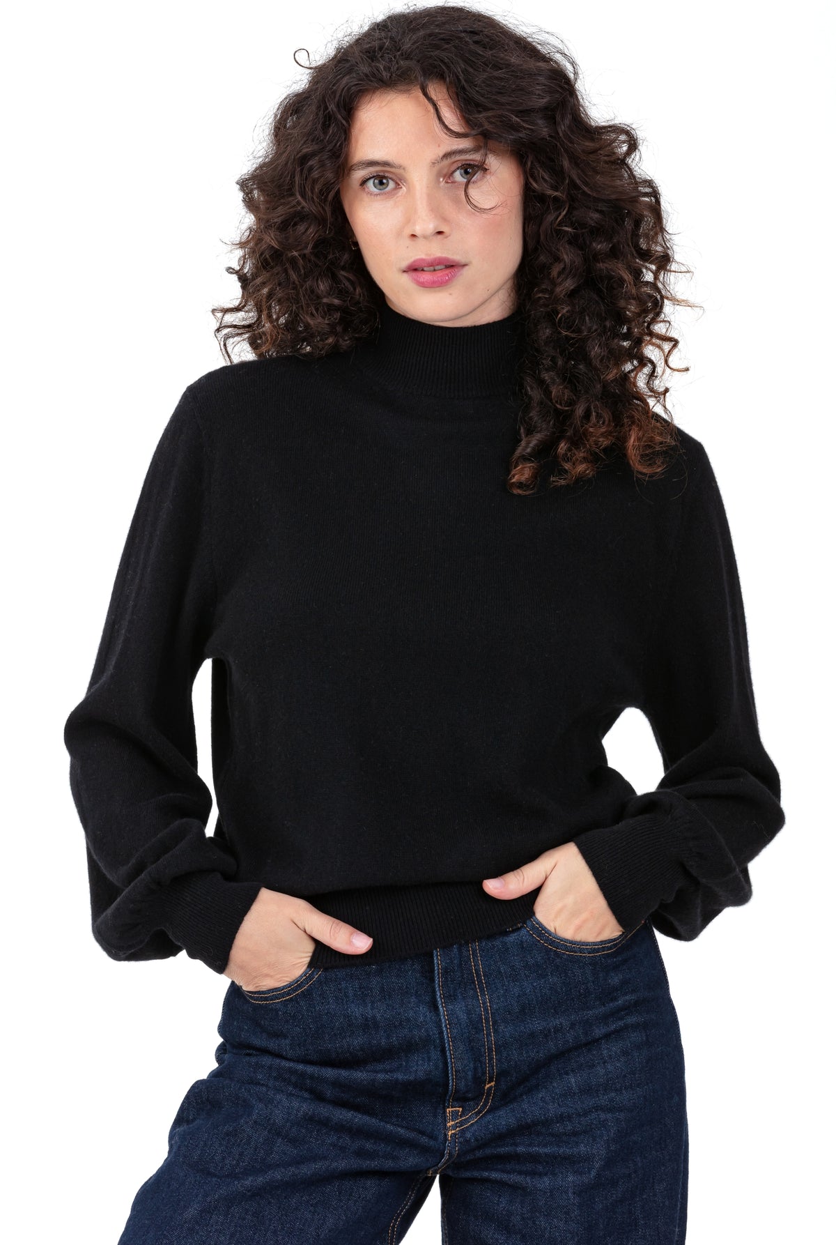 Pia in kasjmier dames - zwart - Mahogany