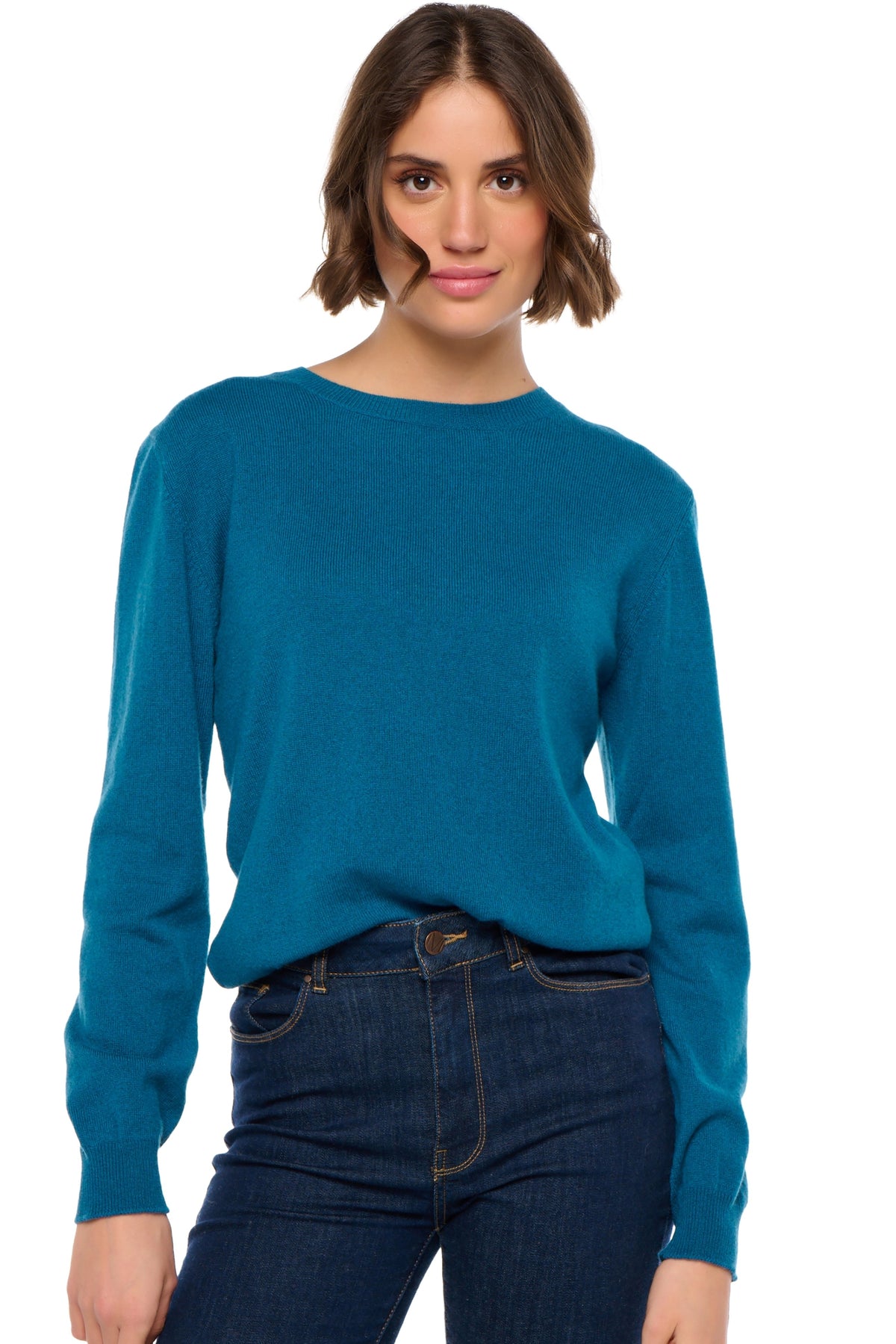 Raison in kasjmier voor dames - eendenblauw - Mahogany