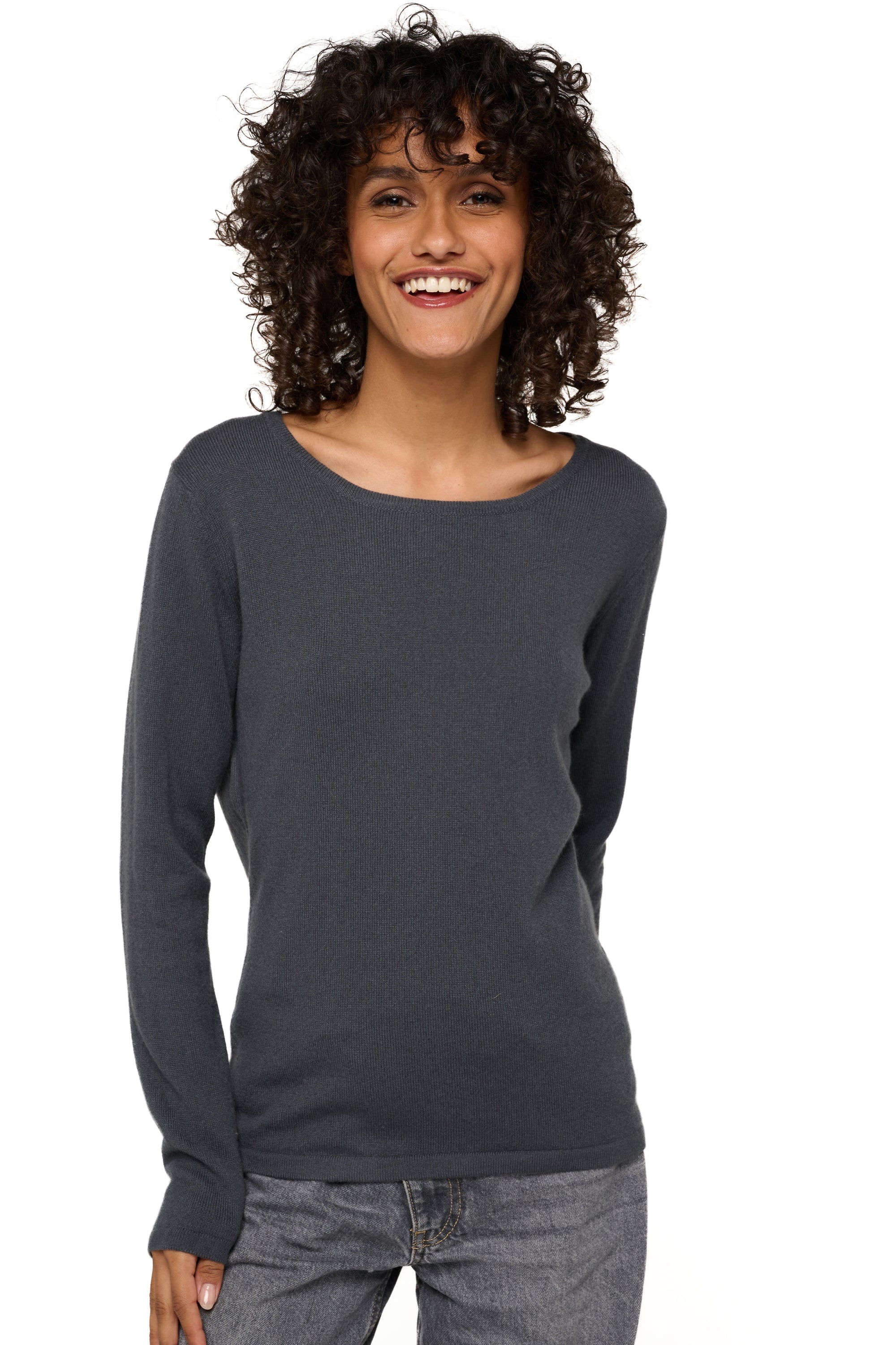 Solange kasjmier dames - antraciet - Mahogany