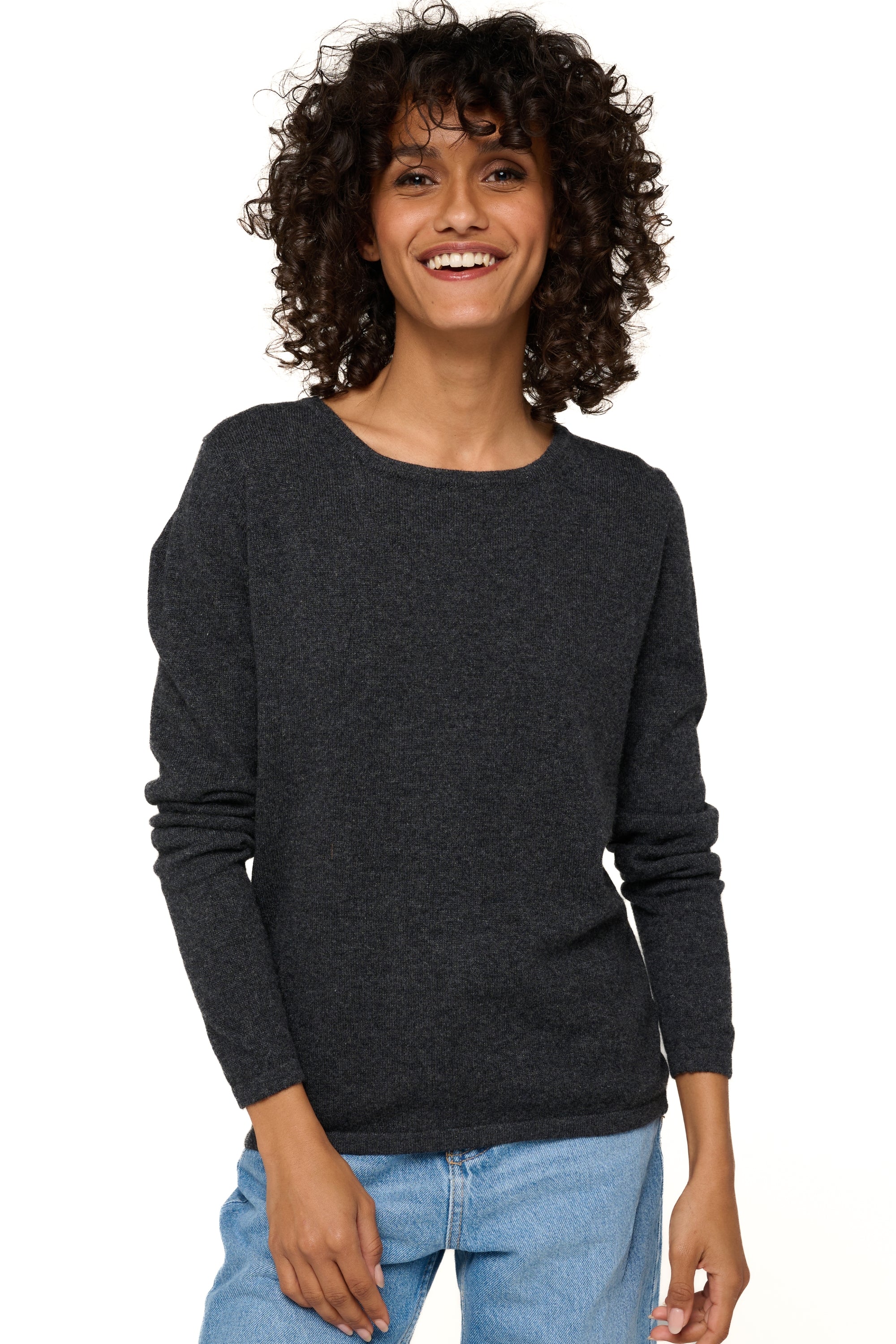 Solange kasjmier dames - gemêleerd antraciet - Mahogany